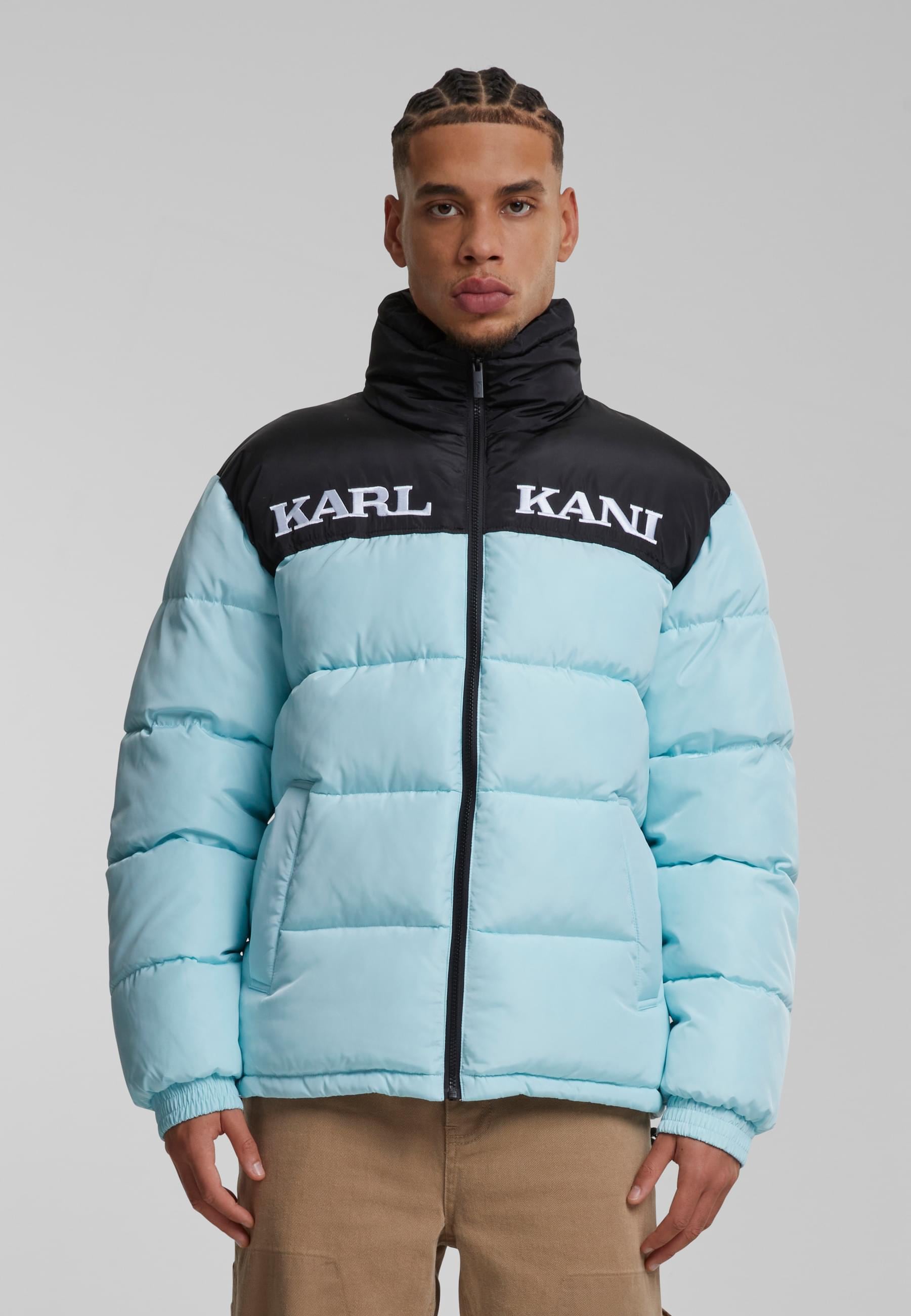 Karl Kani Winterjacke »Karl Kani Karl Kani Retro Essential Puffer Jacket«, (1 St.), ohne Kapuze