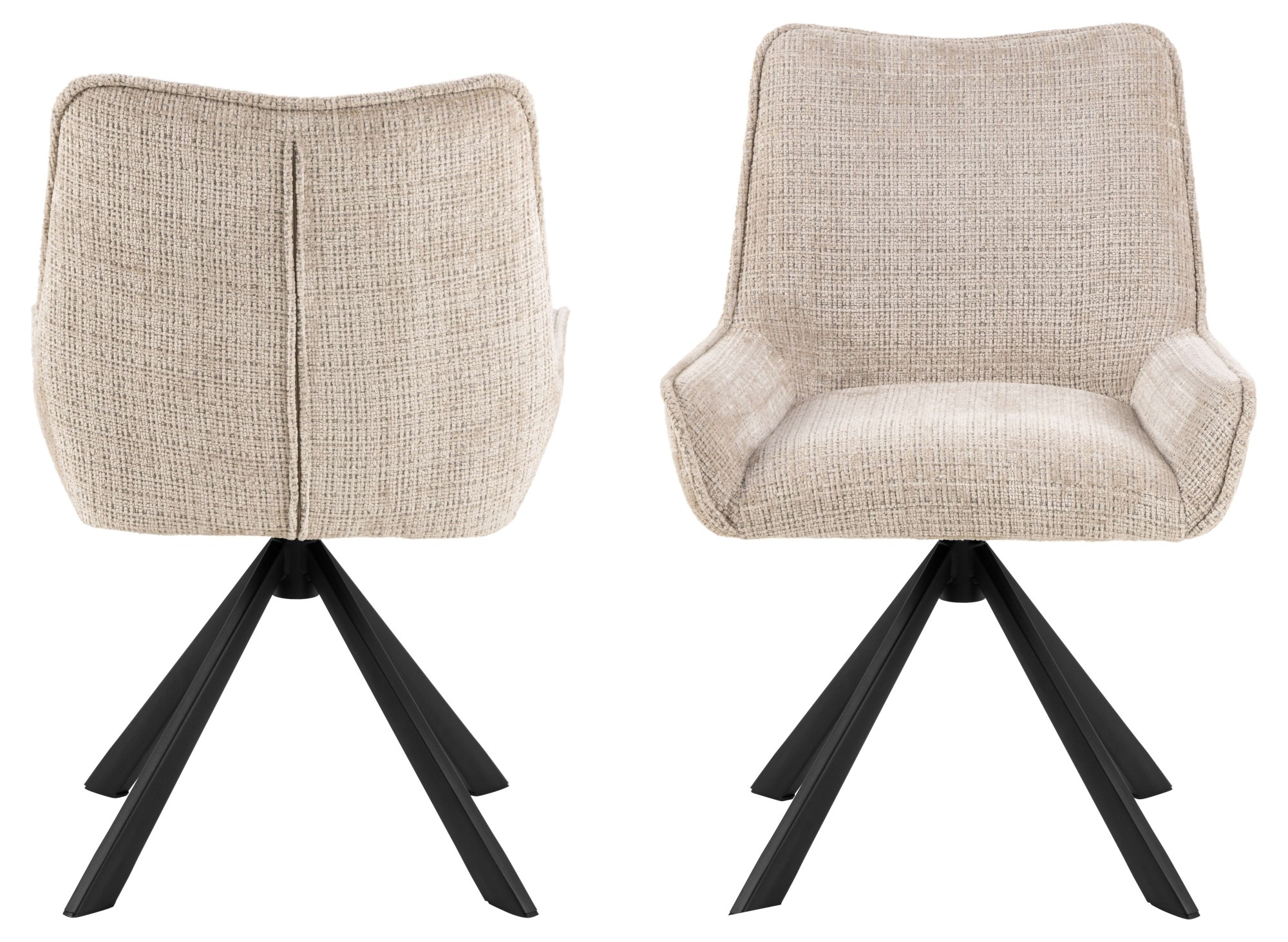 ACTONA GROUP Esszimmerstuhl "Eddie", (Set), Esszimmerstuhl, Juto beige, 4 S günstig online kaufen