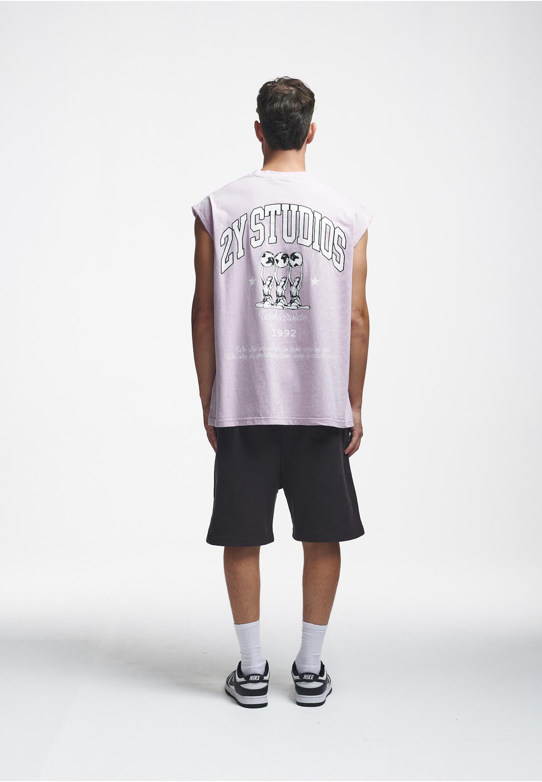 2Y Studios Tanktop »2Y Studios Herren 2Y Globus Oversize Sleeveless Shirt«, (1 tlg.)
