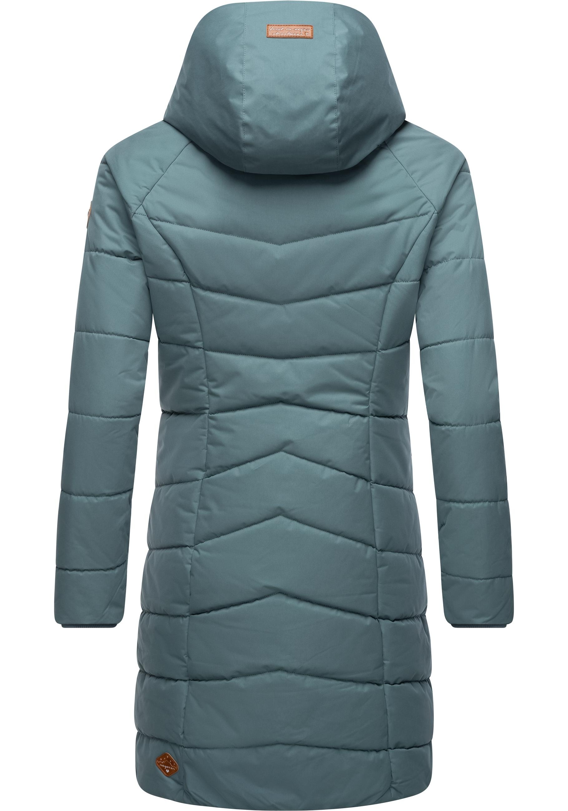 Steppmantel RAGWEAR "Dizzie Coat", Damen, Gr. XXL (44), grau, Außenmaterial: 100% Polyester; Innenfutter: 100% Polyester; Wattierung: 100% Polyester, normal ca. Mitte Oberschenkel, hoch geschlossener Ausschnitt, Ärmel ohne Ärmelschlitz Strickbündchen, Män 2