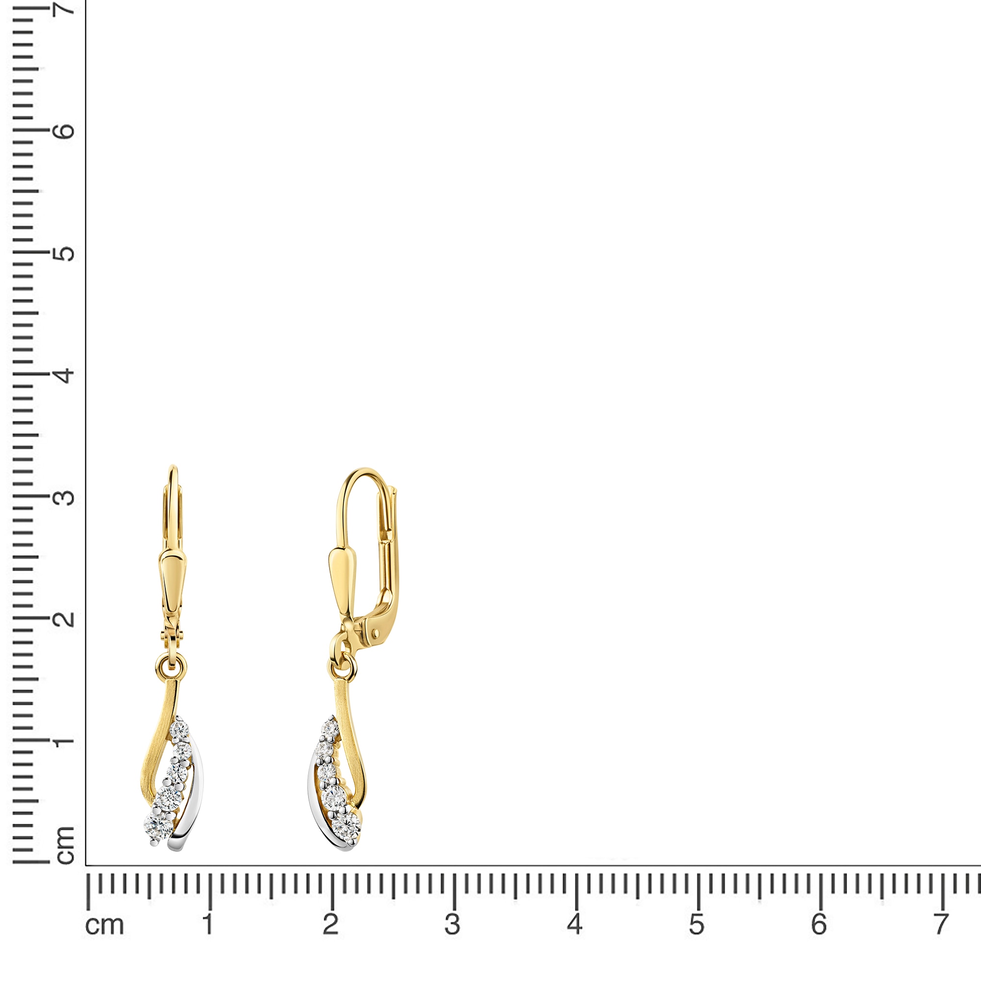 Firetti Paar Ohrhänger »Schmuck Geschenk Gold 333 Ohrschmuck Ohrringe« mit Zirkonia (synth.)