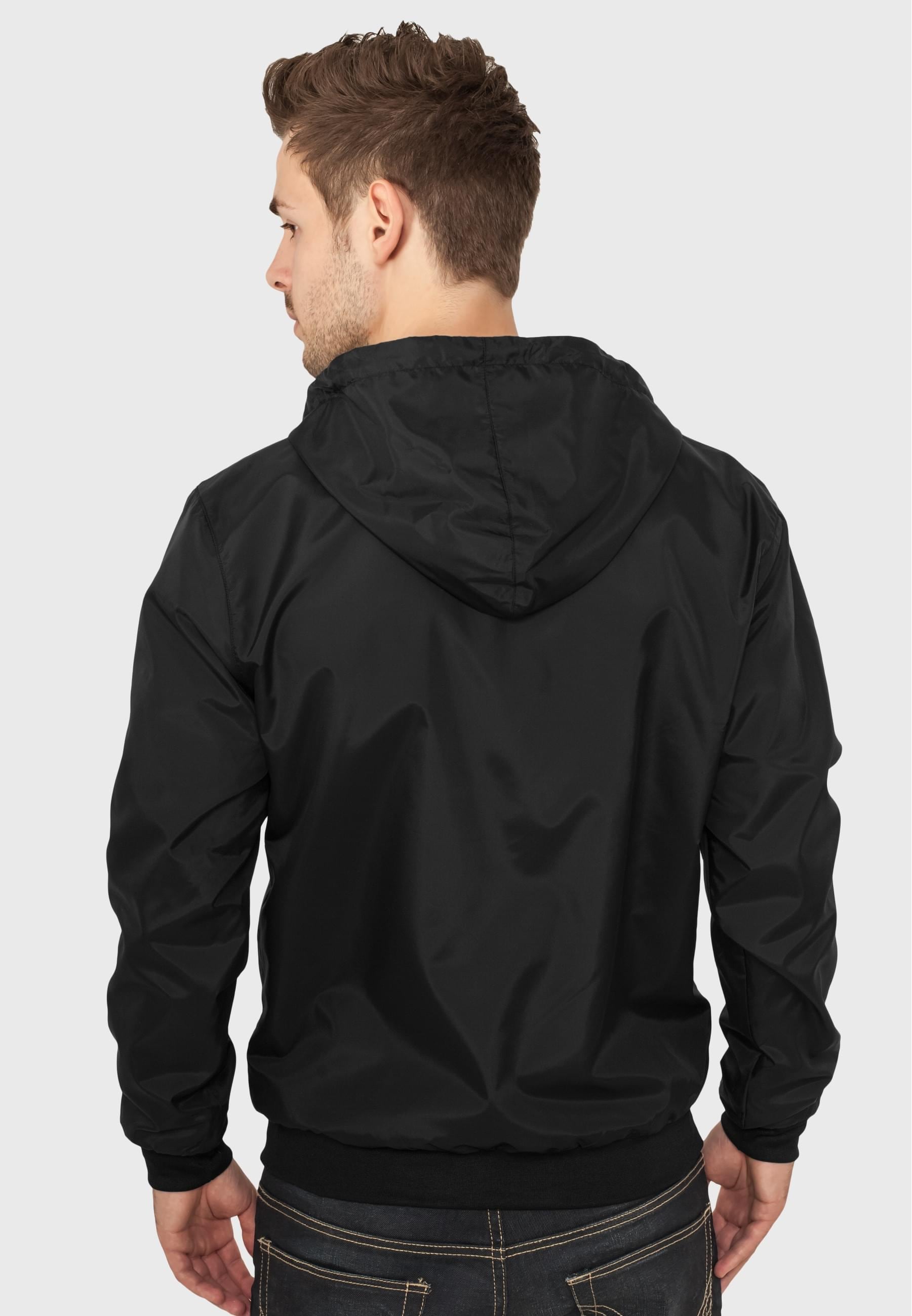 URBAN CLASSICS Windbreaker »Urban Classics Herren Windbreaker« 1 Stk. tlg. mit Kapuze