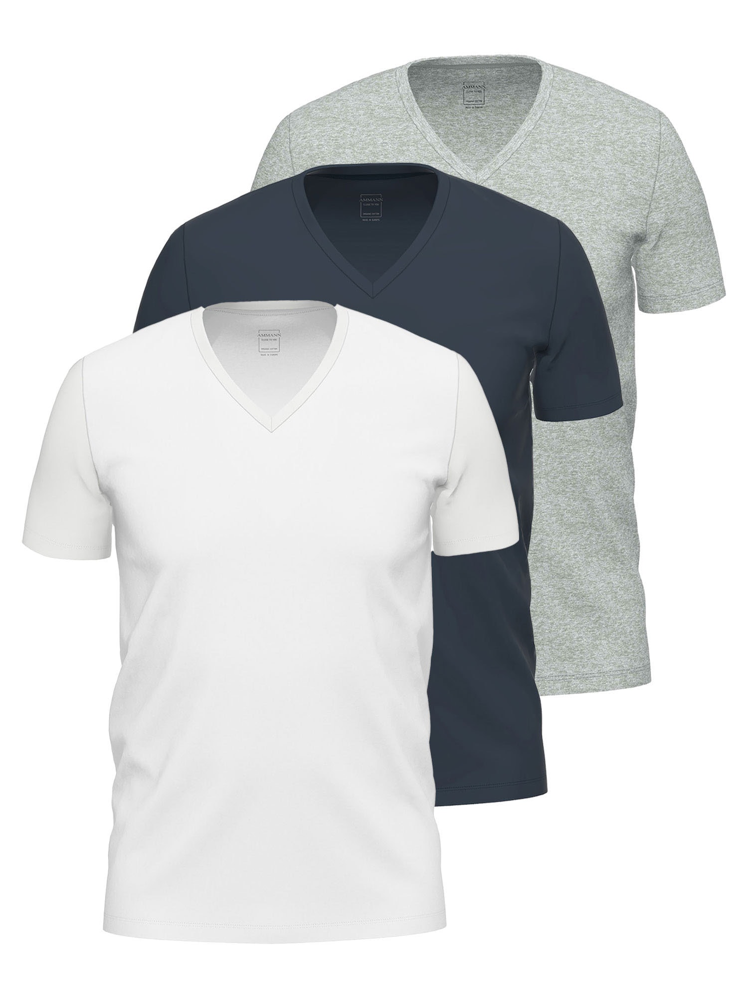 Ammann Unterhemd "3er Pack Shirt 1/2 Arm Day Modern / Close to you" 3 Stück