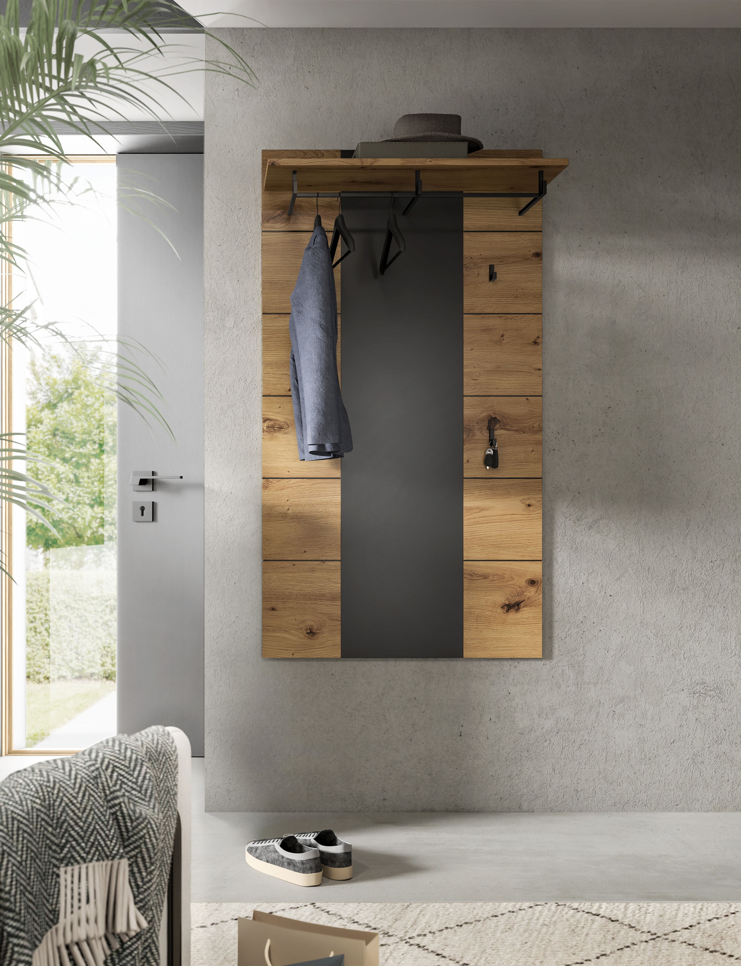 INOSIGN Garderobenpaneel "REHAT, TOPSELLER, Höhe 145 cm, Hutablage, 4 Haken günstig online kaufen