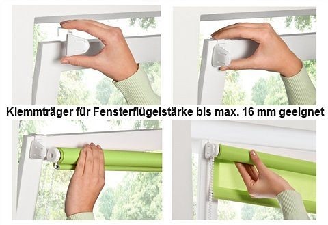 my home Seitenzugrollo »THEMSE«, verdunkelnd, energiesparend, ohne Bohren,  freihängend, Hitzeschutz, Klemmträger auf Rechnung | BAUR