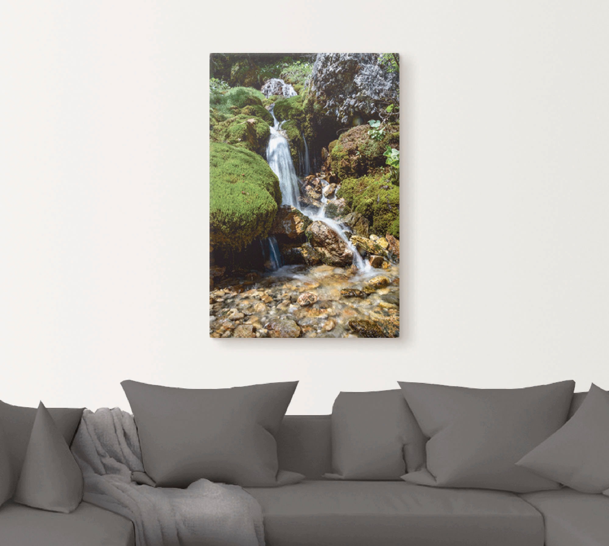 Artland Wandbild "Kleiner Wasserfall in den Bergen" Gewässer 1 Stk. tlg. al günstig online kaufen