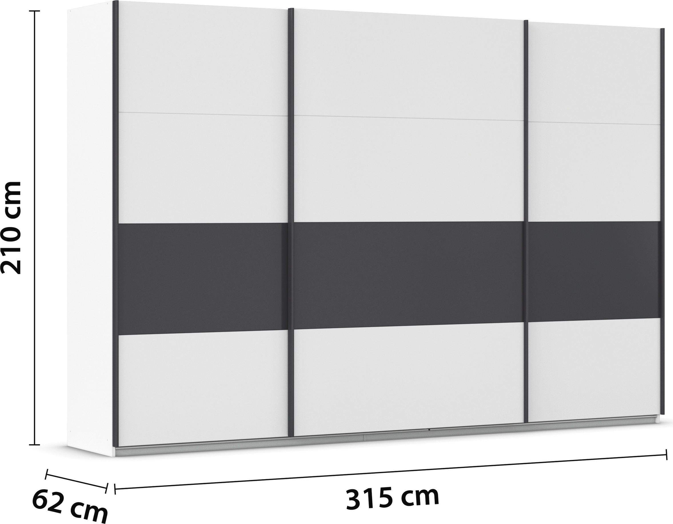 rauch Schwebetürenschrank »Schwebetürenschrank Kleiderschrank Schrank Garderobe CORTONA«, inkl. Inneneinteilung, 2 Stoffboxen und zusätzlichen Einlegeböden