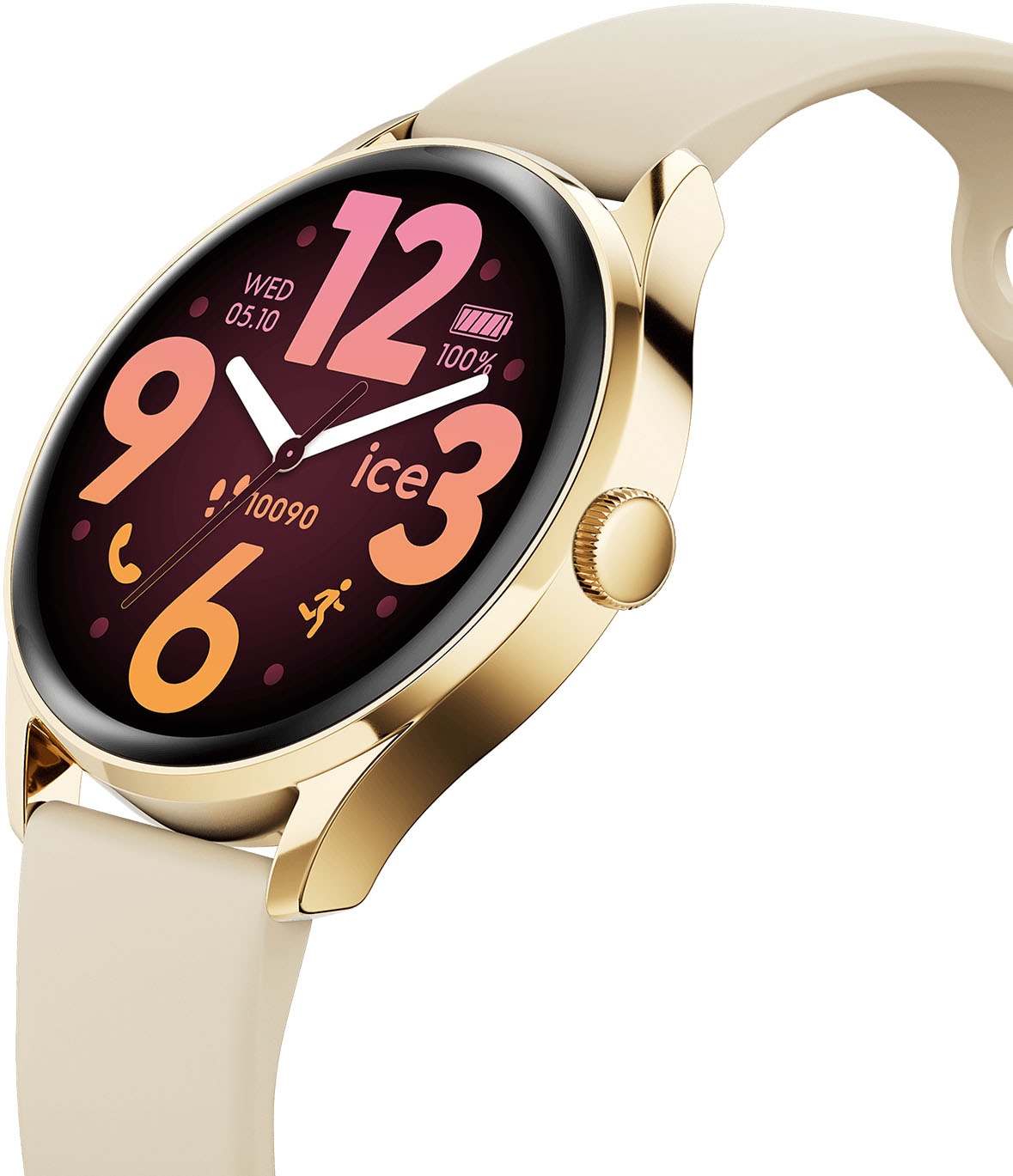 ice-watch Smartwatch »ICE smart 3.0 - 1.2 AMOLED - GPS«, Armbanduhr, Damenuhr, Silikonarmband,Bluetooth,Touch-Display,digital