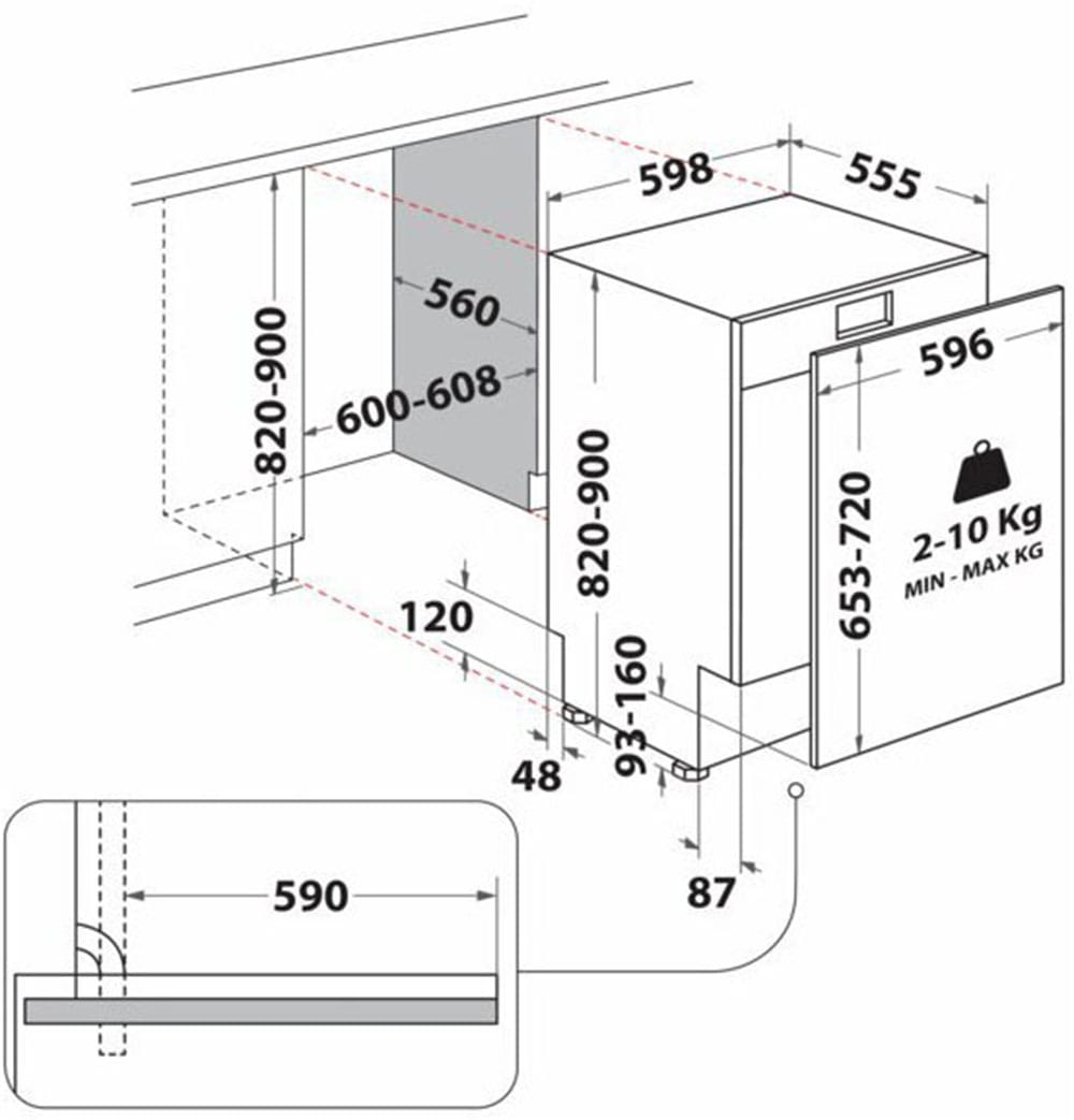 BAUKNECHT vollintegrierbarer Geschirrspüler »OBIC Ecosilent2 8650« 8,9 l 14 tlg. Maßgedecke ActiveDry – automatische Türöffnung, 2+2 Herstellergarantie