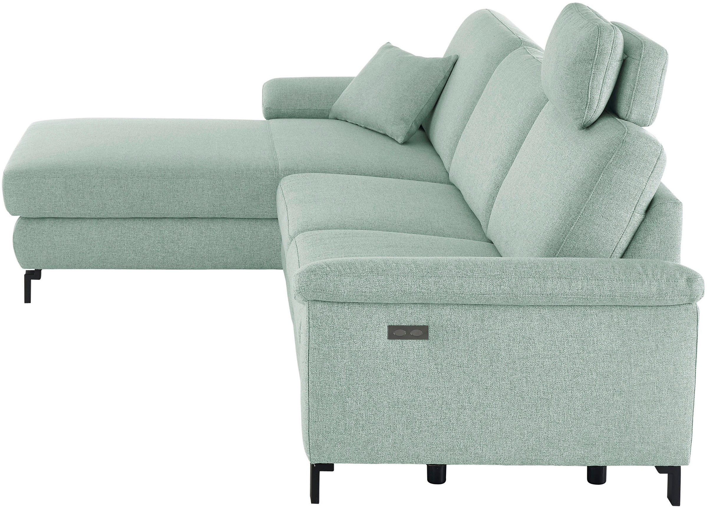 3C Candy Ecksofa »Mainau L-Form«, Relaxfunktion im 1,5-Sitzer, motorische Schlaffunktion in Longchair