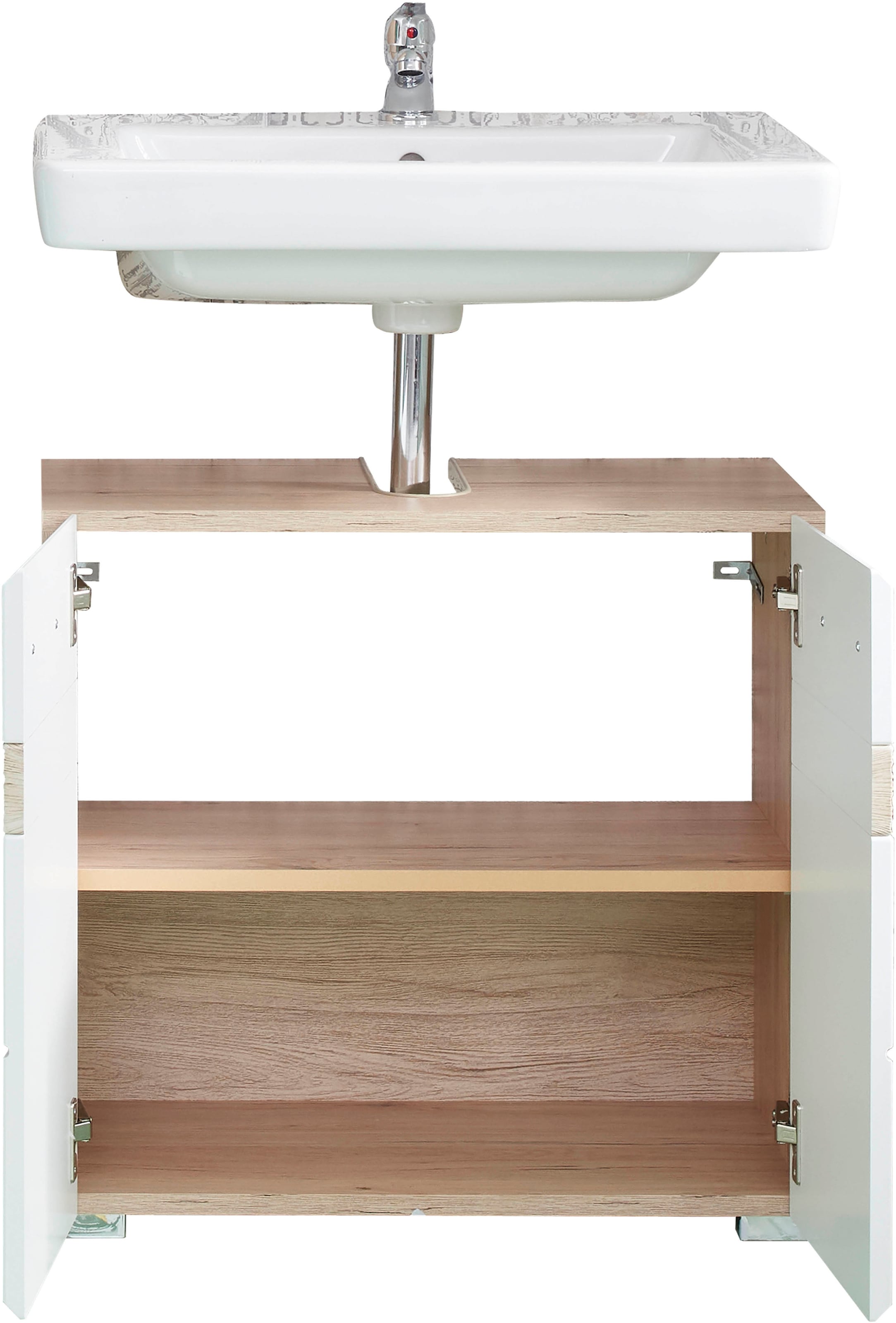 trendteam Badmöbel-Set »Tone«, (3 St.), Sparset, 3-tlg. +  Waschbeckenunterschrank, B/H/T: ca. 110 / 182 / 34cm bestellen | BAUR