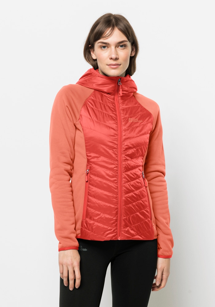 Jack Wolfskin Hybridjacke "ROUTEBURN PRO HYBRID W", mit Kapuze