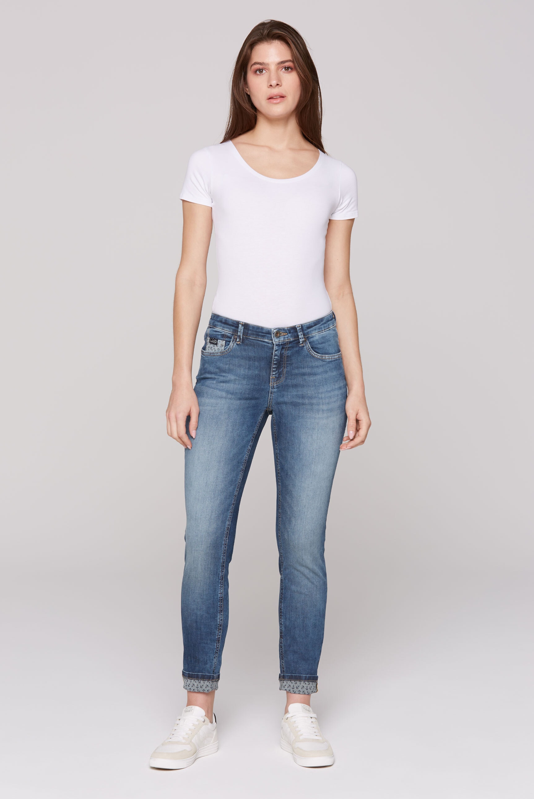 SOCCX Slim-fit-Jeans mit normaler Leibhöhe