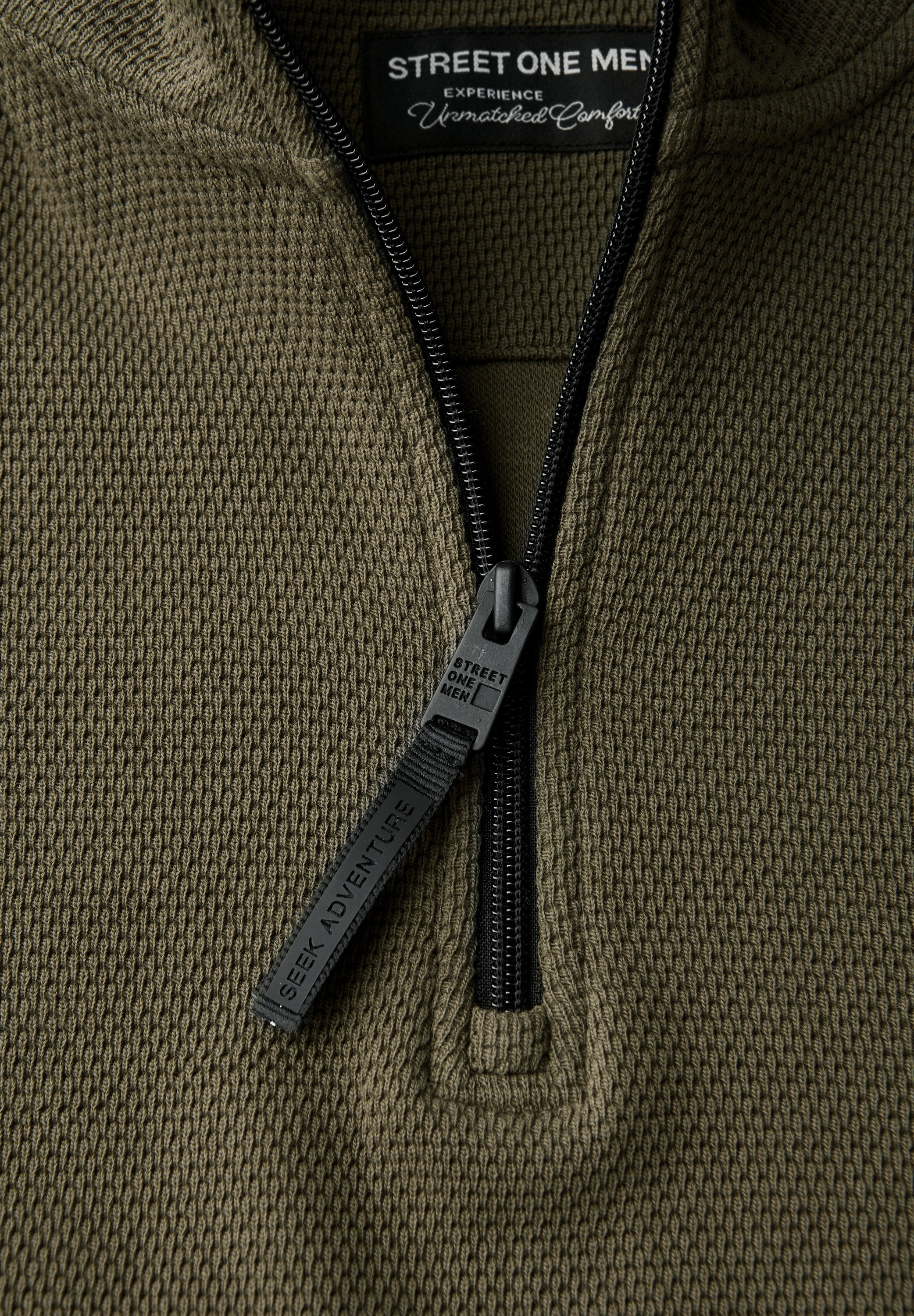 STREET ONE MEN Sweatshirt, aus reiner Baumwolle