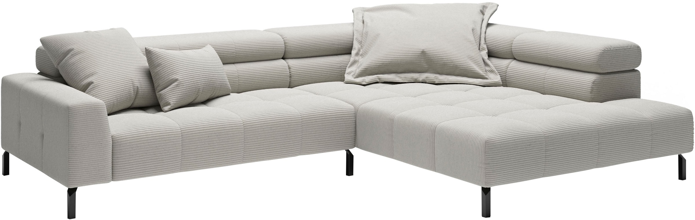 Places of Style Ecksofa »Cleveland, L-Form, incl. Kopfteilverstellung, Breite 311 cm«, wahlweise elektrischer Sitzvorzug
