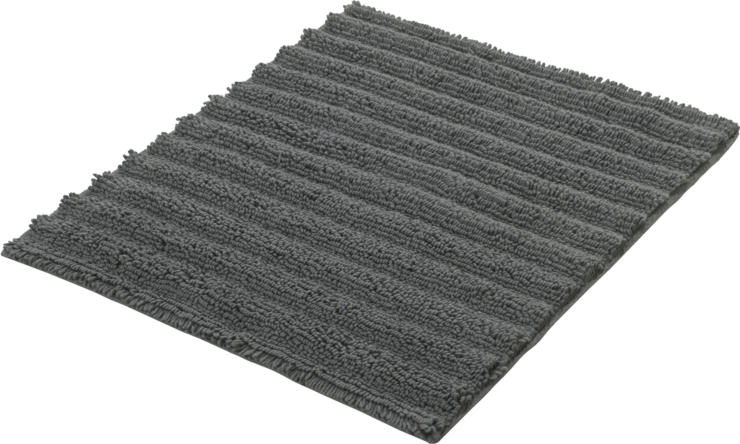 Kleine Wolke Badematte "Yara, Badvorleger, Badezimmer Teppich" Höhe 5 mm beidseitig nutzbar fußbodenheizungsgeeignet Badteppich, Uni Farben, gestreift, waschbar