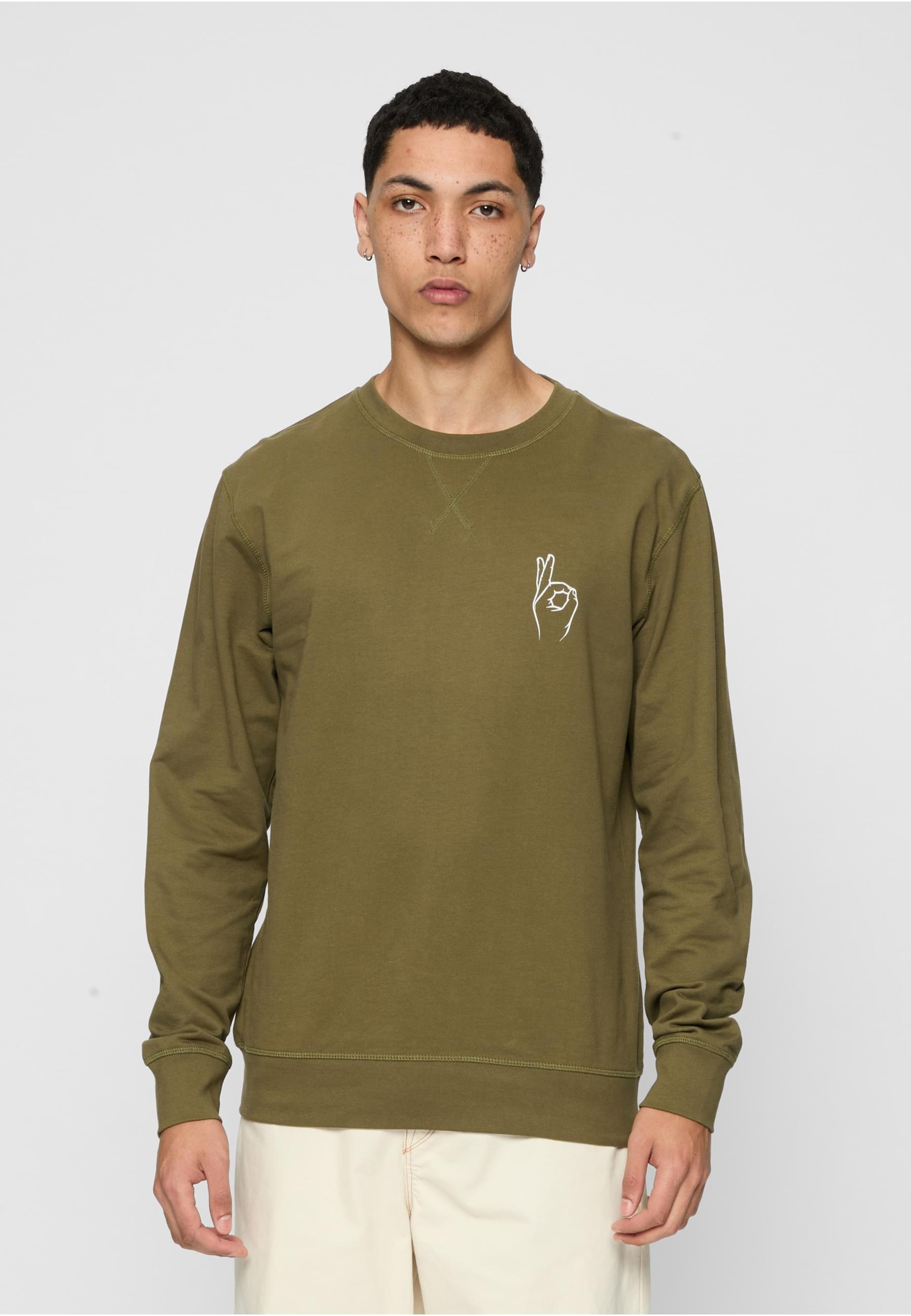 MisterTee Rundhalspullover »MisterTee Easy Sign Crewneck«, (1 tlg.)