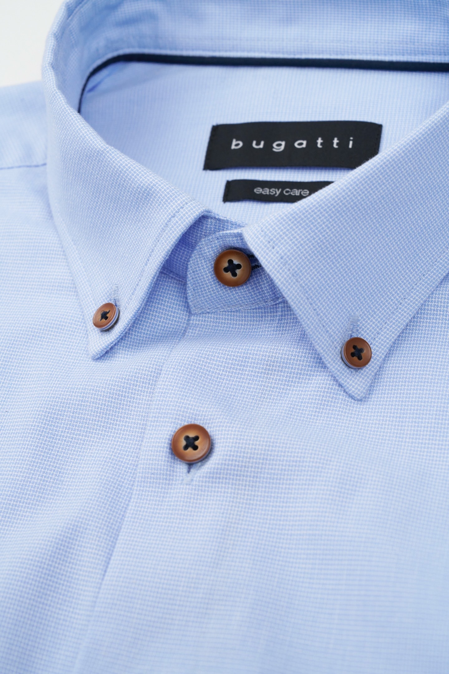 bugatti Langarmhemd, aus 100 % Baumwolle