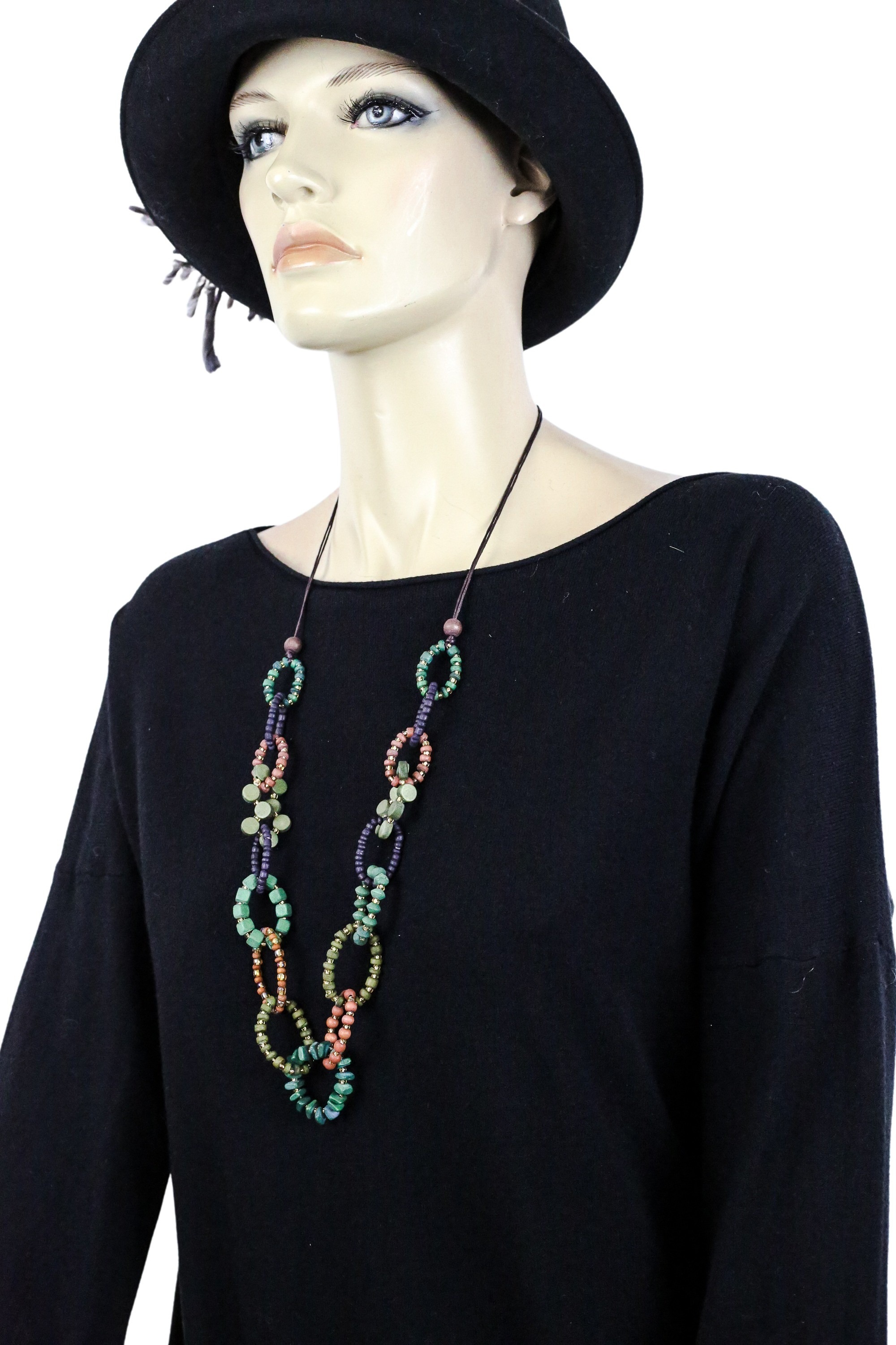 Collezione Alessandro Boho Kette Grün Onesize 2