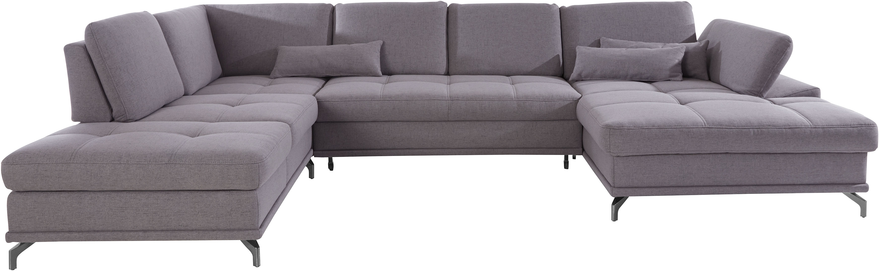 OTTO home Wohnlandschaft "Costello U-Form, B: 363 cm mit Sitztiefen- & Armteilverstellung" optional Schlaffunktion & Bettkasten