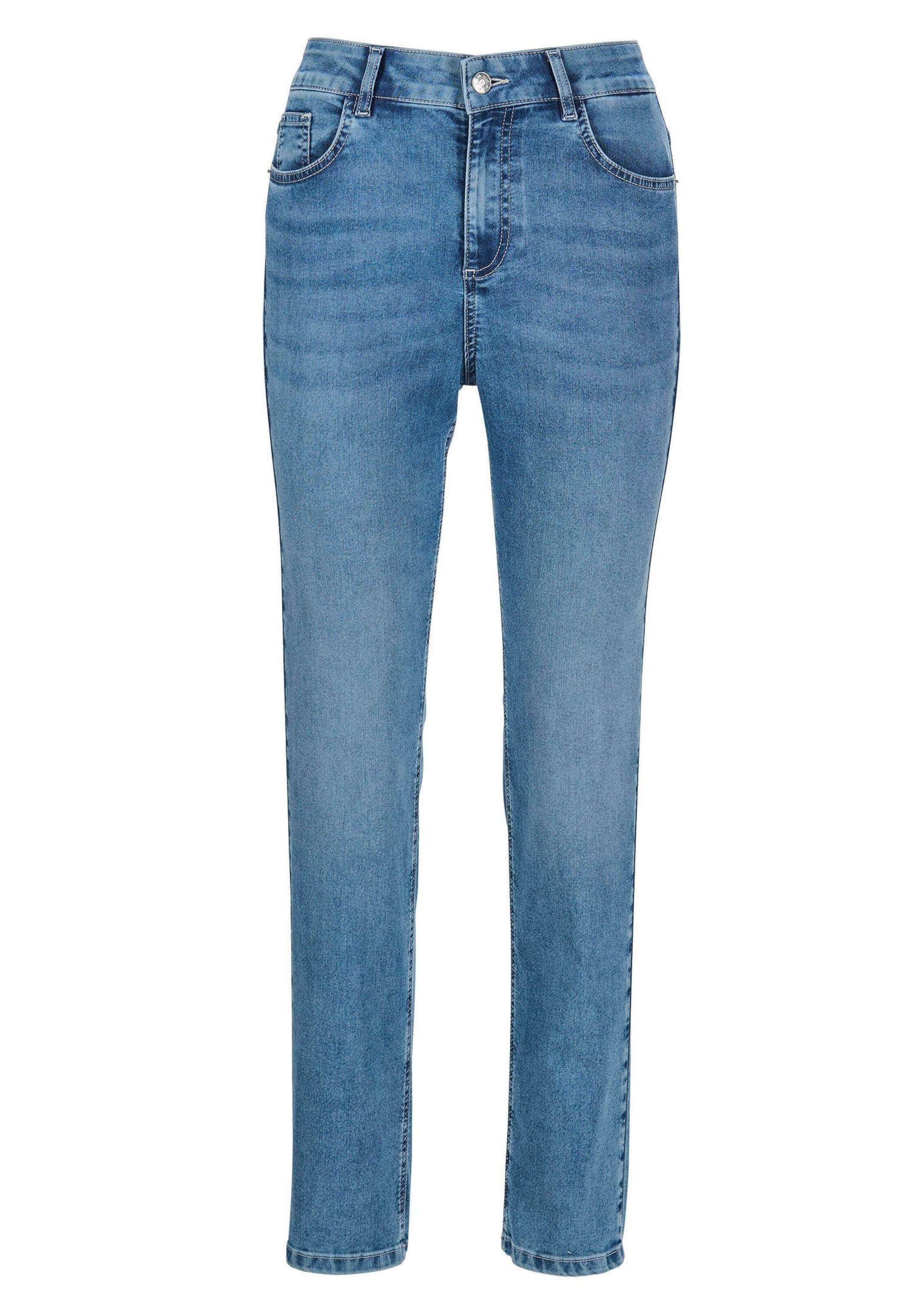 Thumbnail - GOLDNER Stretch-Jeans "Kurzgröße Gerade Hose CARLA in Hellblau"