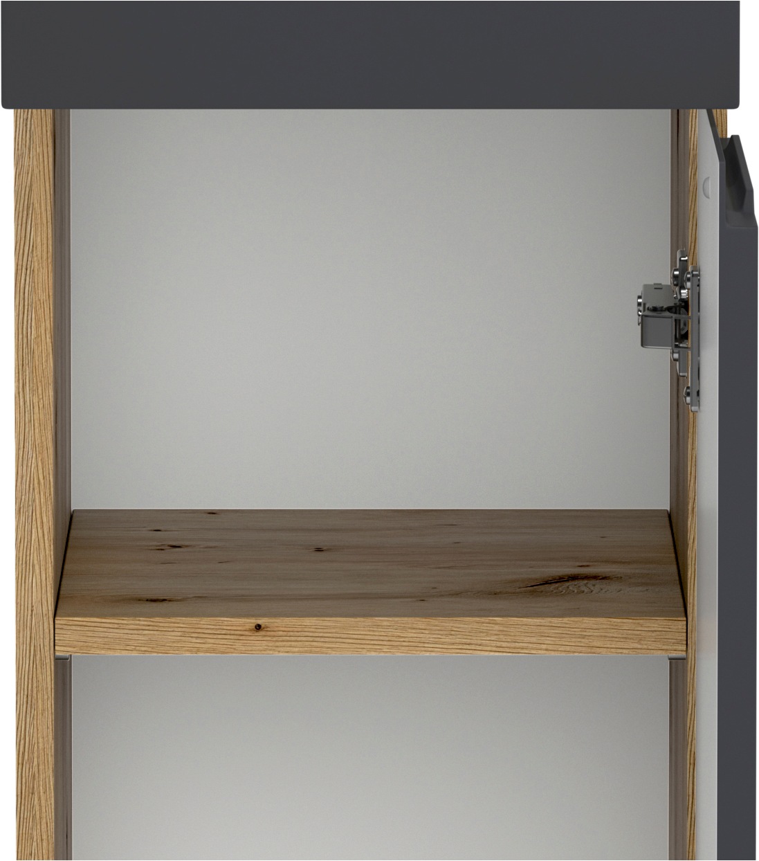 welltime Unterschrank »CABO, gedämpfte Scharniere, Softclose-Auszug« matt grau, griffloses Design, reversibel