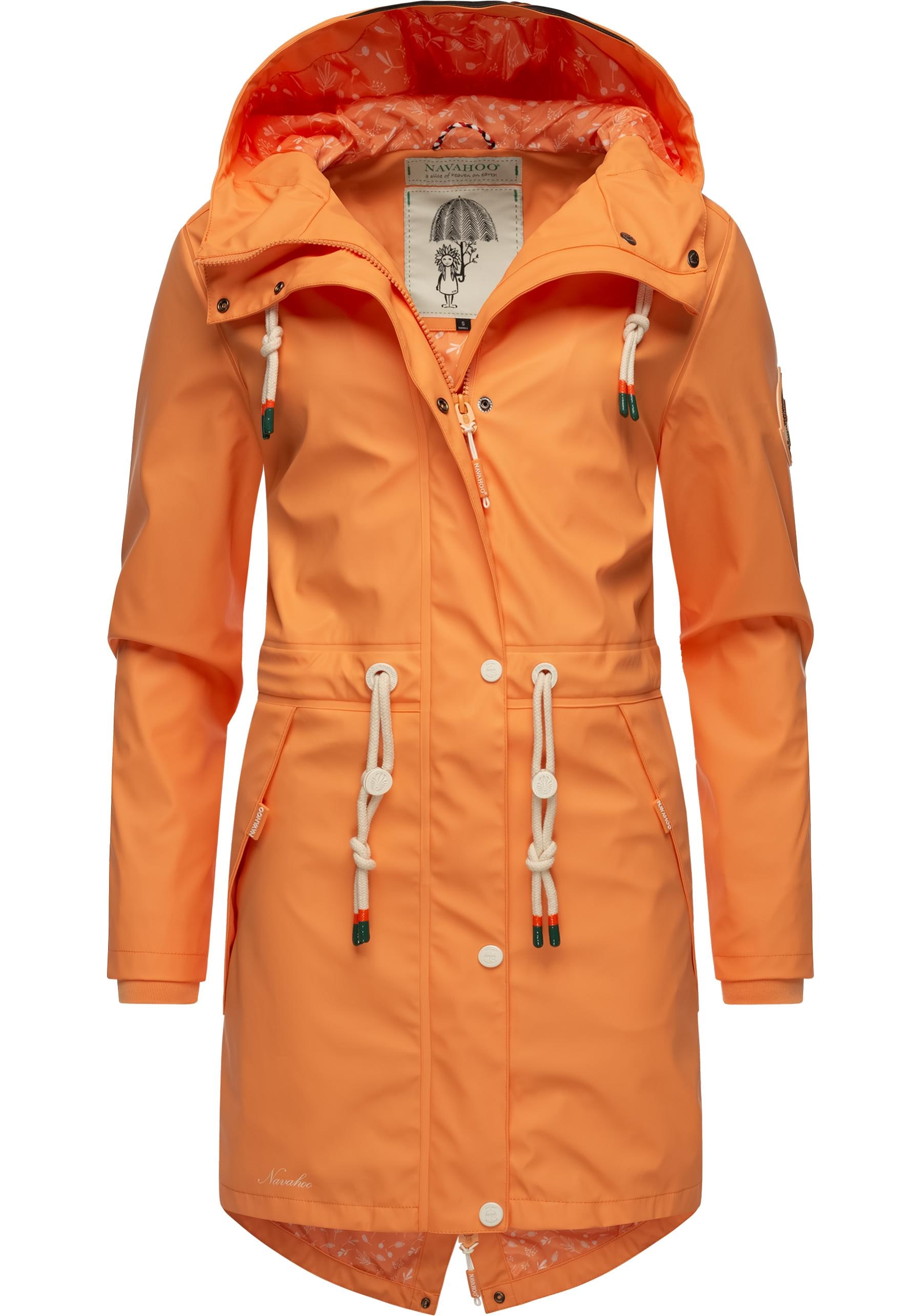 Navahoo Regenjacke "Tropical Stormoo", mit Kapuze, modischer Damen Outdoor Regenmantel