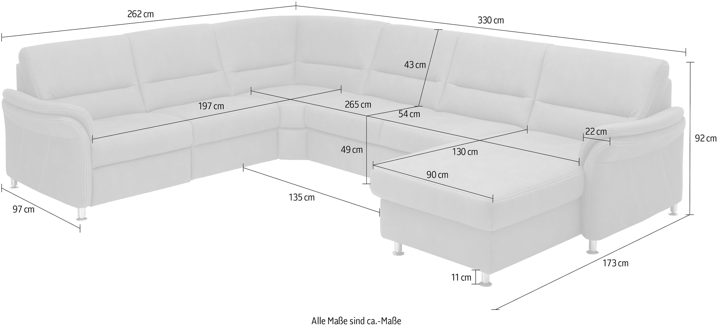 Die PlanBar Wohnlandschaft Wahlweise mit Kopfstützen und Bettfunktion