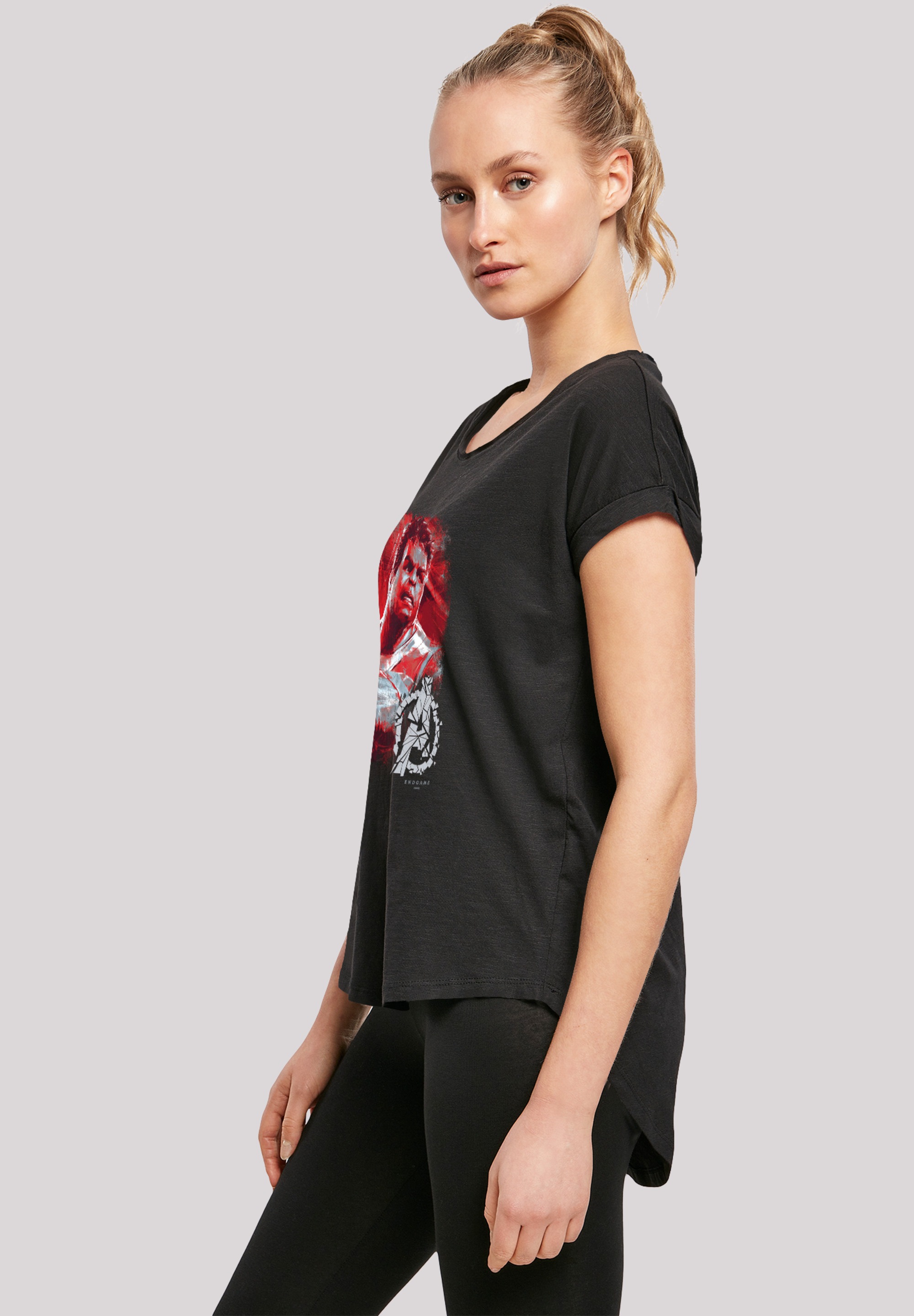 F4NT4STIC T-Shirt »Marvel Avengers Endgame Hulk Brushed«, Damen,Premium Merch,Lang,Longshirt,Logo Print