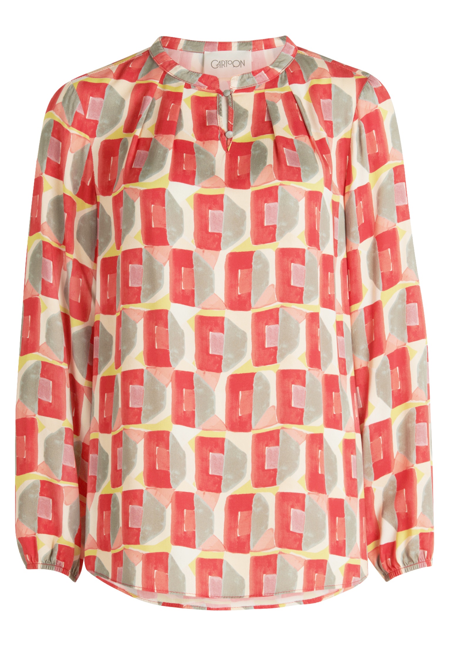 Cartoon Schlupfbluse "Damen mit Knöpfen" günstig online kaufen