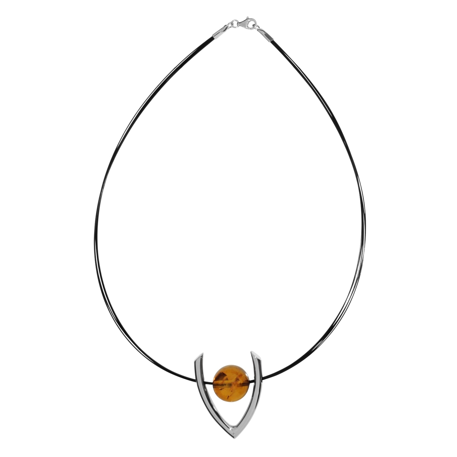 OSTSEE-SCHMUCK Collier »Ostsee-Schmuck Collier Bernsteinkugel 16 mm«, (1 tlg.)