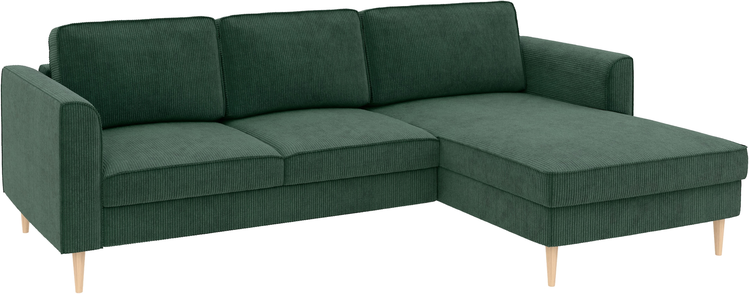 Home affaire Ecksofa »Booster Couch wahlweise mit Schlaffunktion und Bettkasten-auch in Cord«, Recamiere beidseitig montierbar, Sofa in L-Form, 232 cm