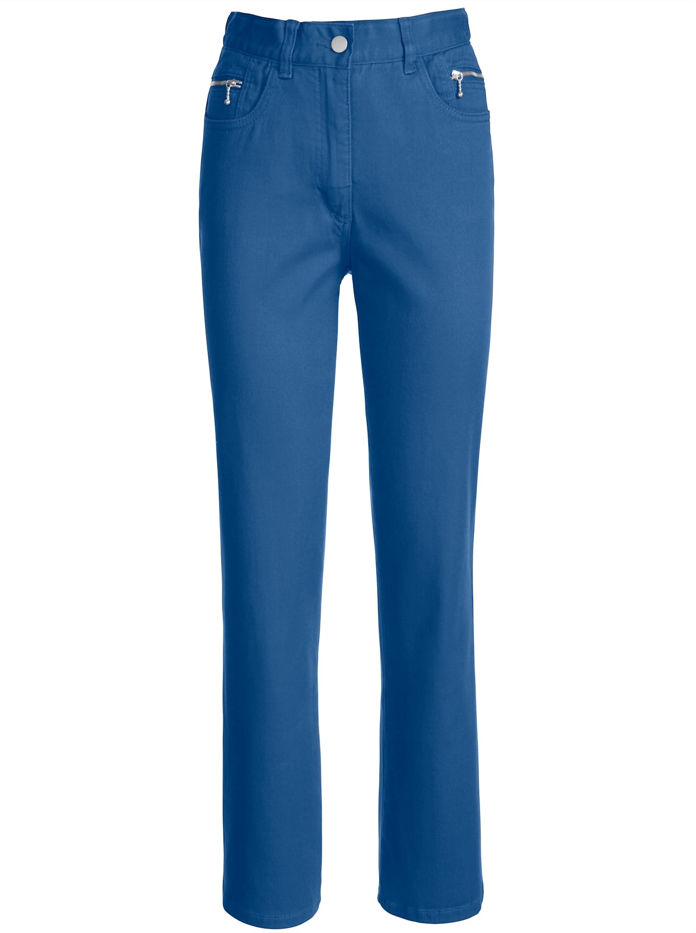 5-Pocket-Jeans CASUAL LOOKS, Damen, Gr. 235, Extrakurzgrößen, blau (blau, stone, washed), 98% Baumwolle, 2% Elasthan, unifarben, lang, Jeans 5-Pocket-Jeans 3