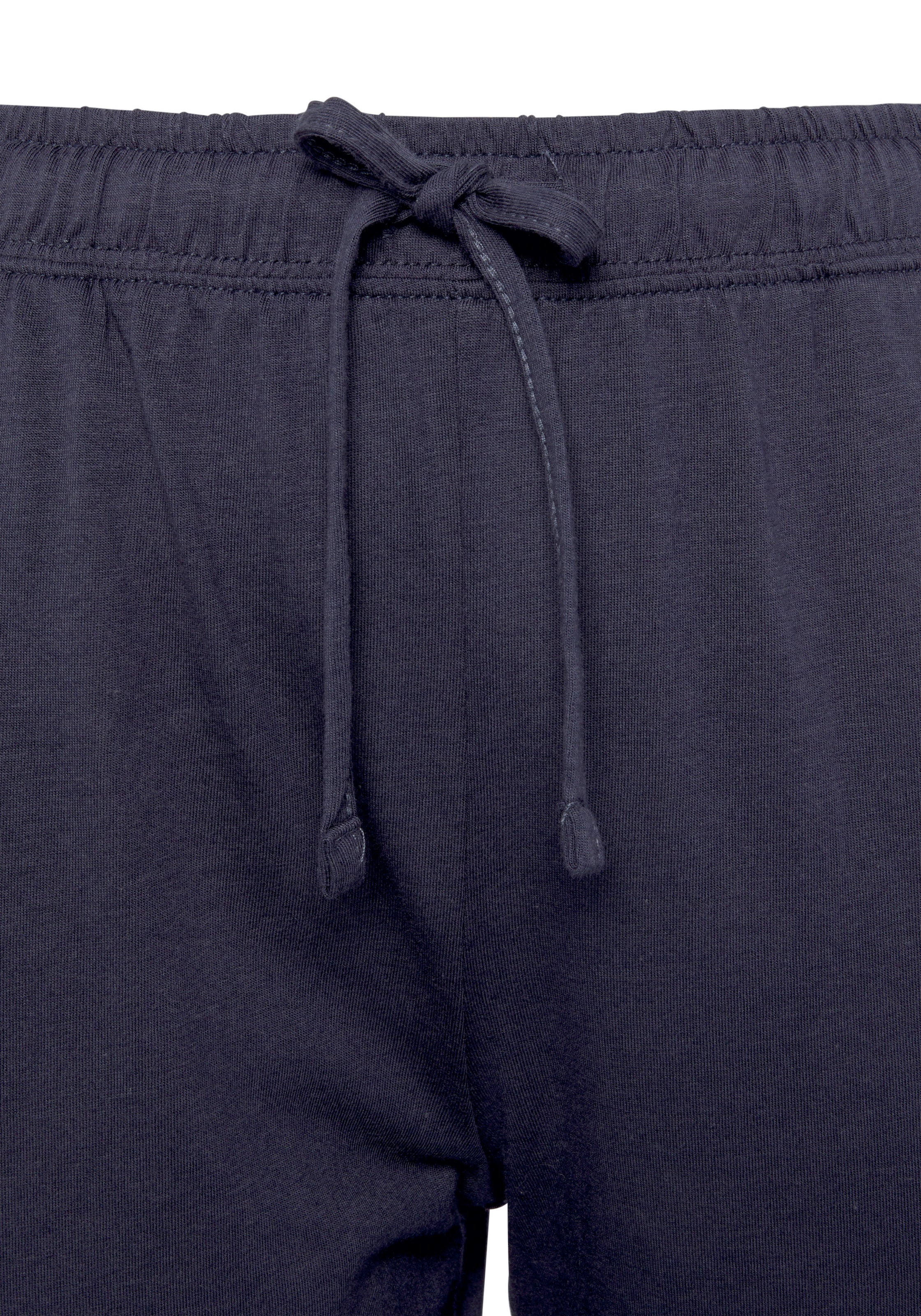 LASCANA Pyjama, (2 tlg.), mit kontrastfarbenen Ziersteppungen