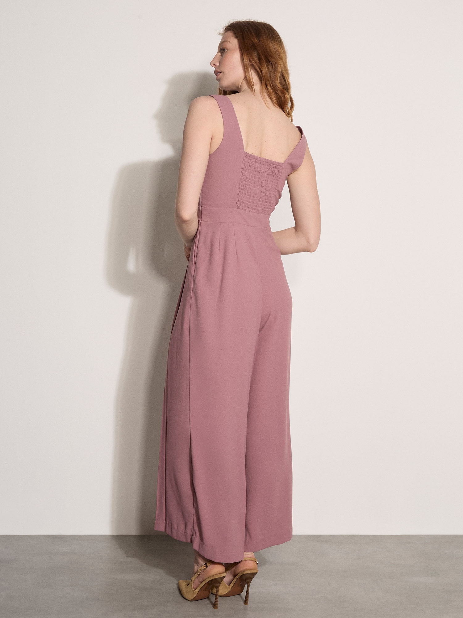 Apricot Jumpsuit »Jumpsuit aus Crêpe« mit weitem Bein