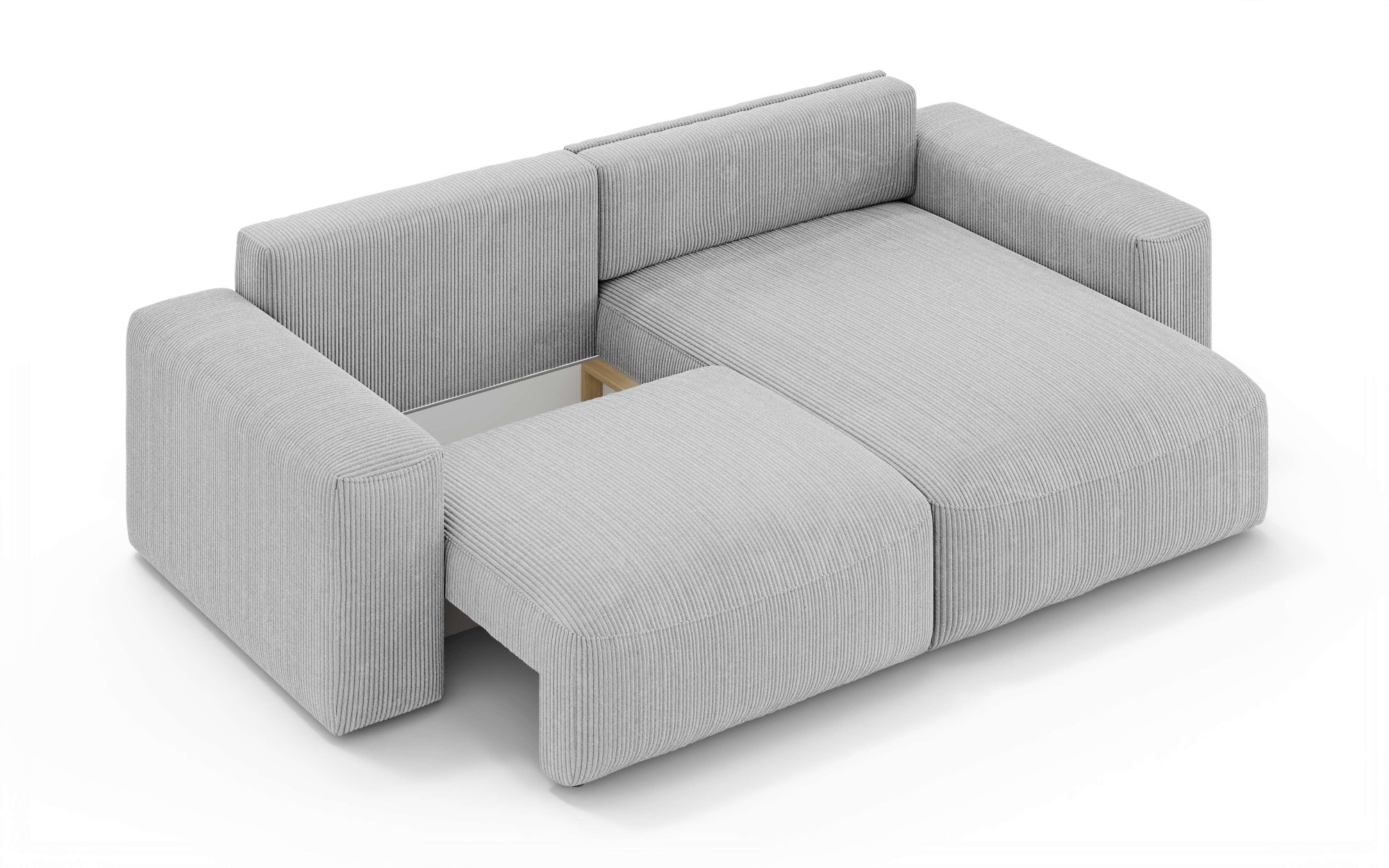 OTTO home Ecksofa »MATTS Schlafsofa mit Bettkasten, Maße B/T/H: 265/159/89 cm«, L-Form mit Recamiere rechts oder links, hoher Sitzkomfort