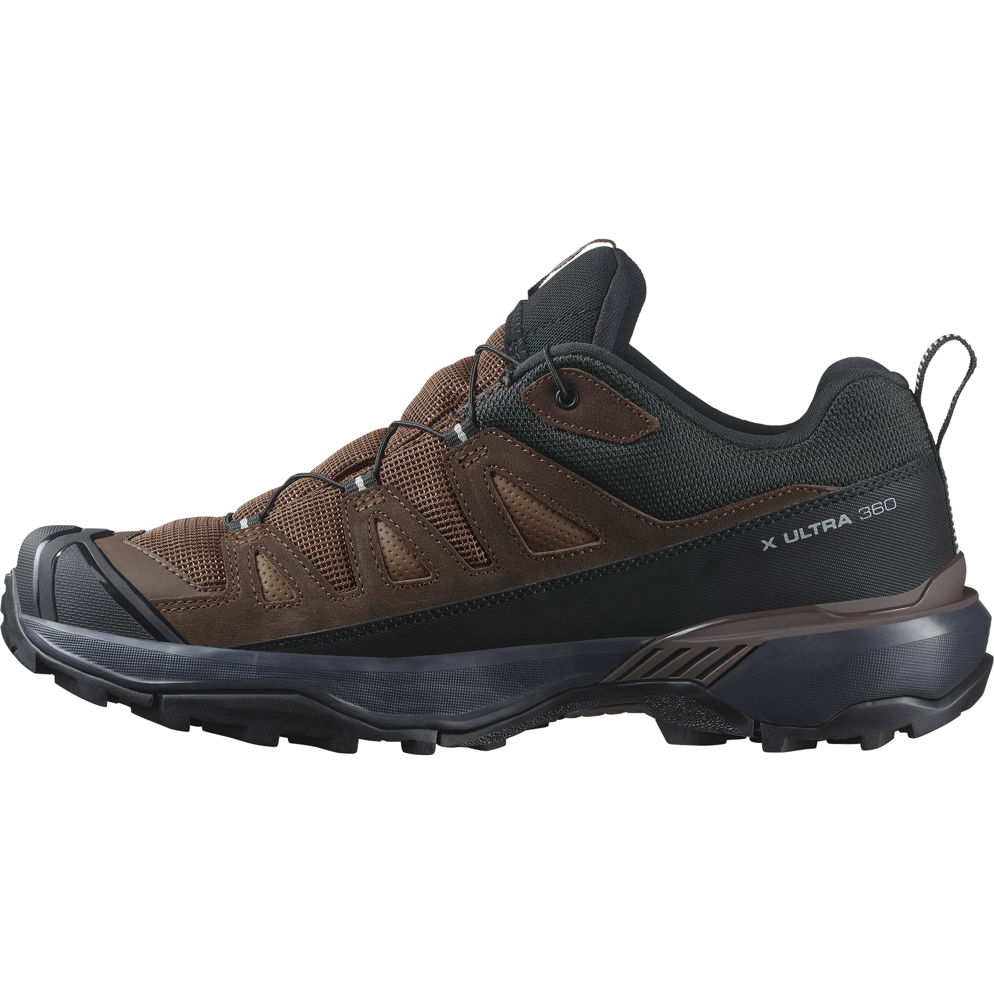 Wanderschuh SALOMON "X ULTRA 360 LEATHER GORE-TEX", Herren, Gr. 49, braun (schwarz earth), Nubukleder, Synthetik, Schuhe Wanderschuh, wasserdicht 2