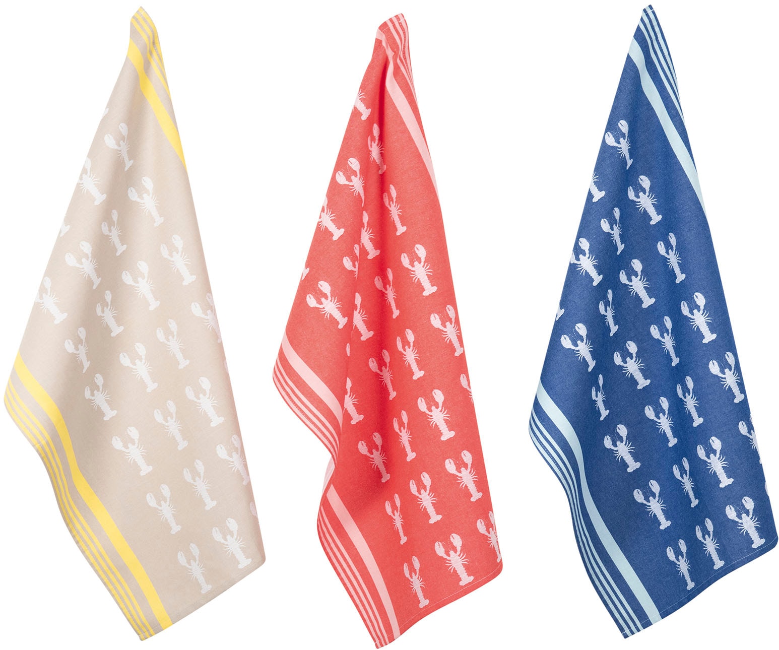 PAD Geschirrtuch "LOBBY" 100% Baumwolle, 50x70 cm, Motiv Hummer günstig online kaufen