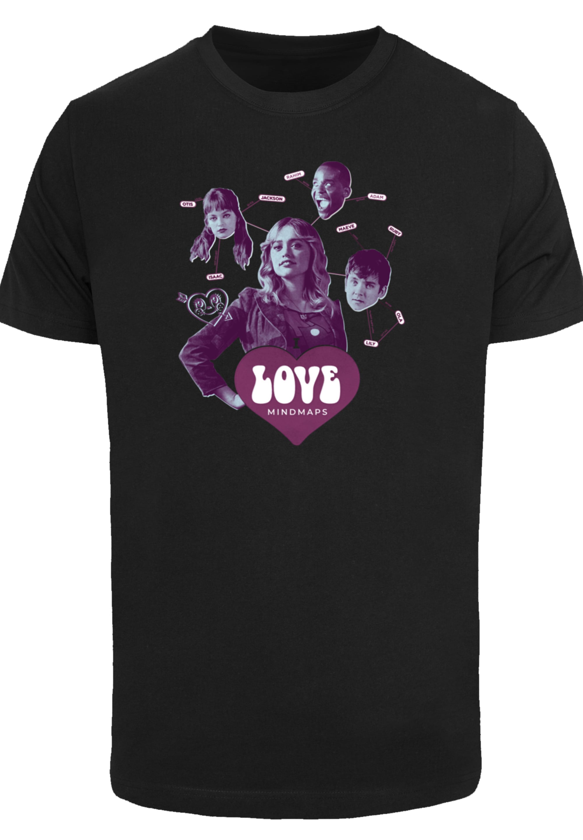 F4NT4STIC T-Shirt »Sex Education Love Mindmaps Netflix TV Series«, Premium Qualität