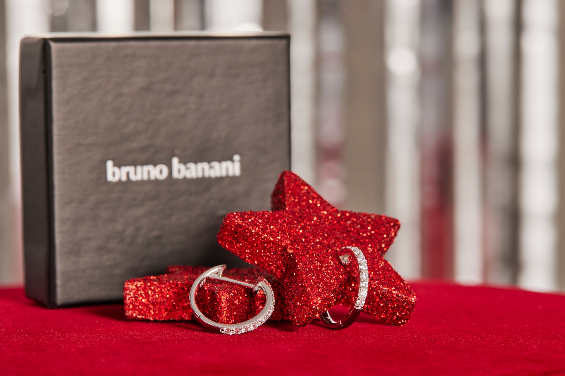 Bruno Banani Paar Creolen »Schmuck Geschenk Silber 925 Ohrschmuck Ohrringe«, mit Zirkonia (synth.)