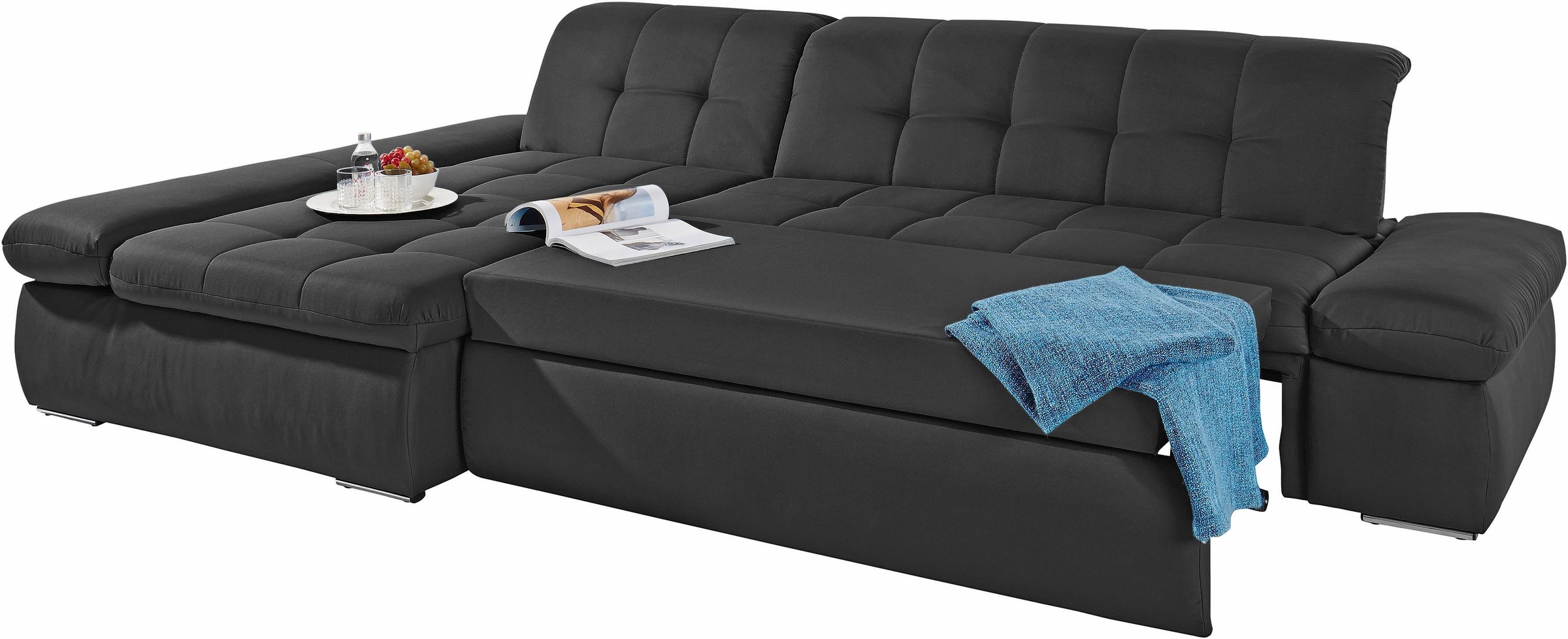 Home affaire Ecksofa "ESRA, zeitlos und elegant. Breite 300cm, L-Form" wahl günstig online kaufen