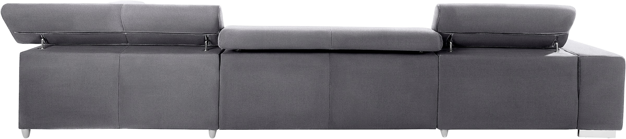 COTTA Wohnlandschaft »Orion U-Form«, mit Kopfteilverstellung & 6 Nierenkissen