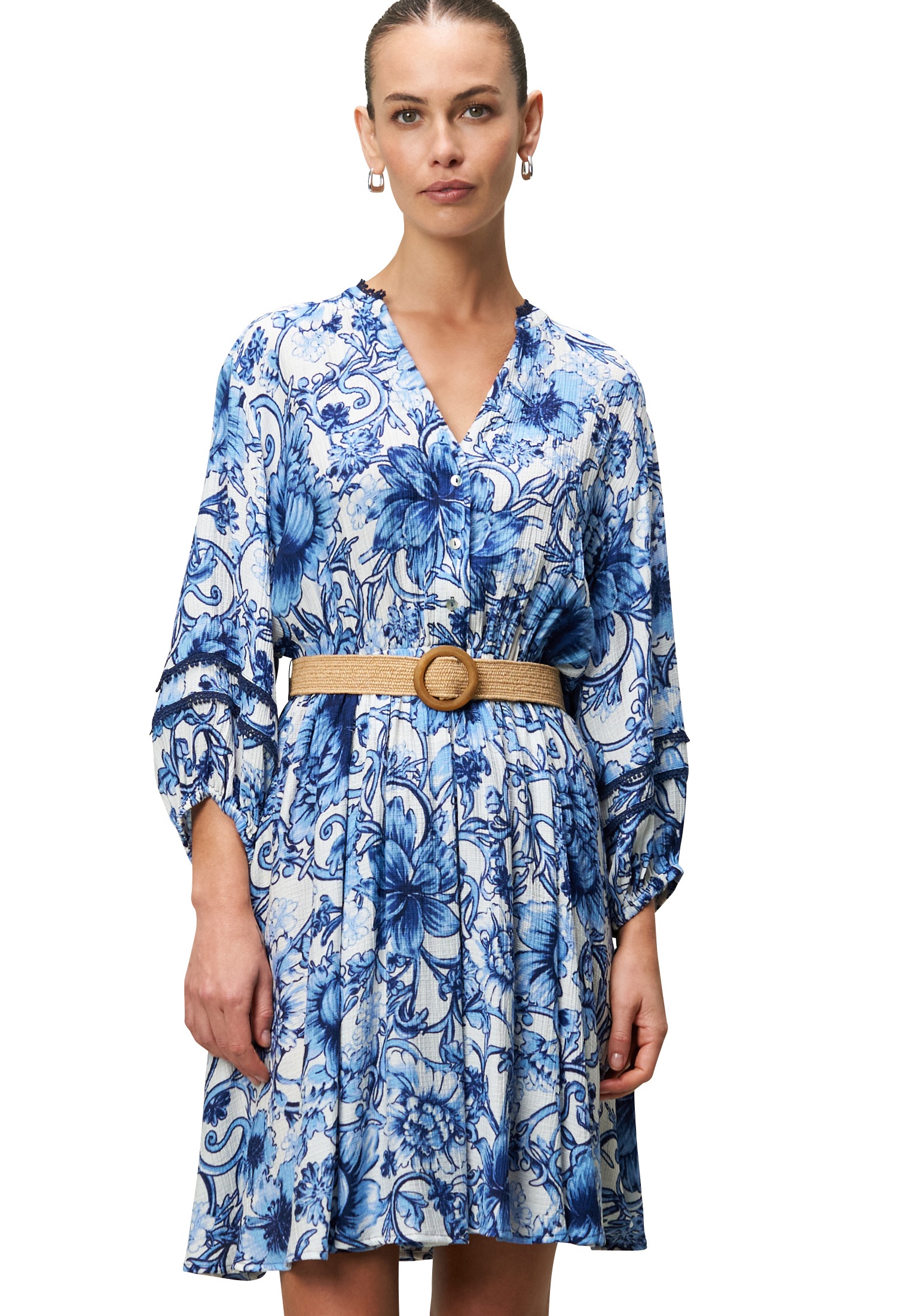 Zero Minikleid "zero Damen Minikleid mit Blumendruck", Gürtel günstig online kaufen