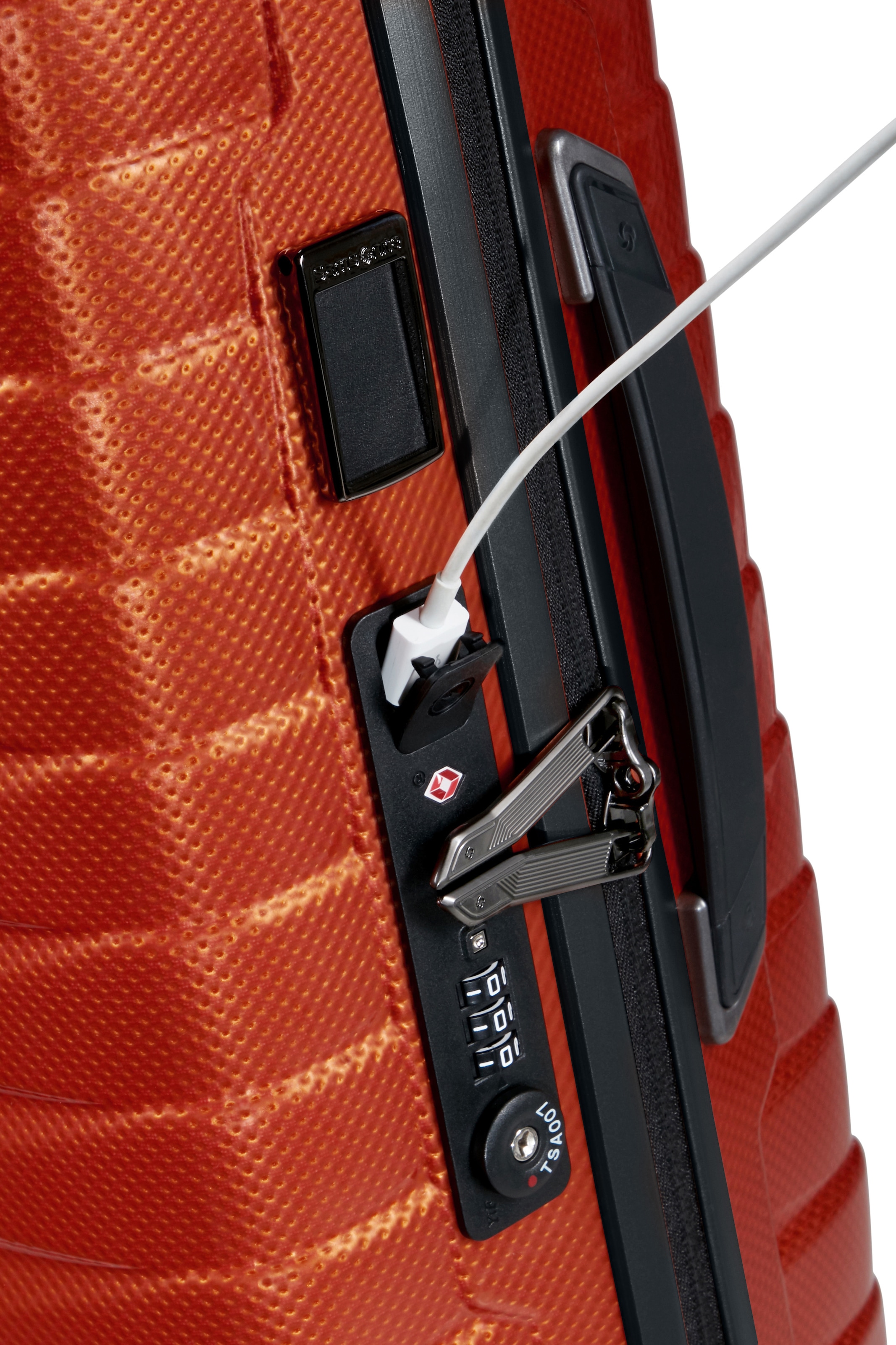 Samsonite Hartschalen-Trolley »PROXIS, verschiedene Größen und Farben« 38 l 4 Rollen arretierbares und versenkbares Druckknopf-Trolleysystem