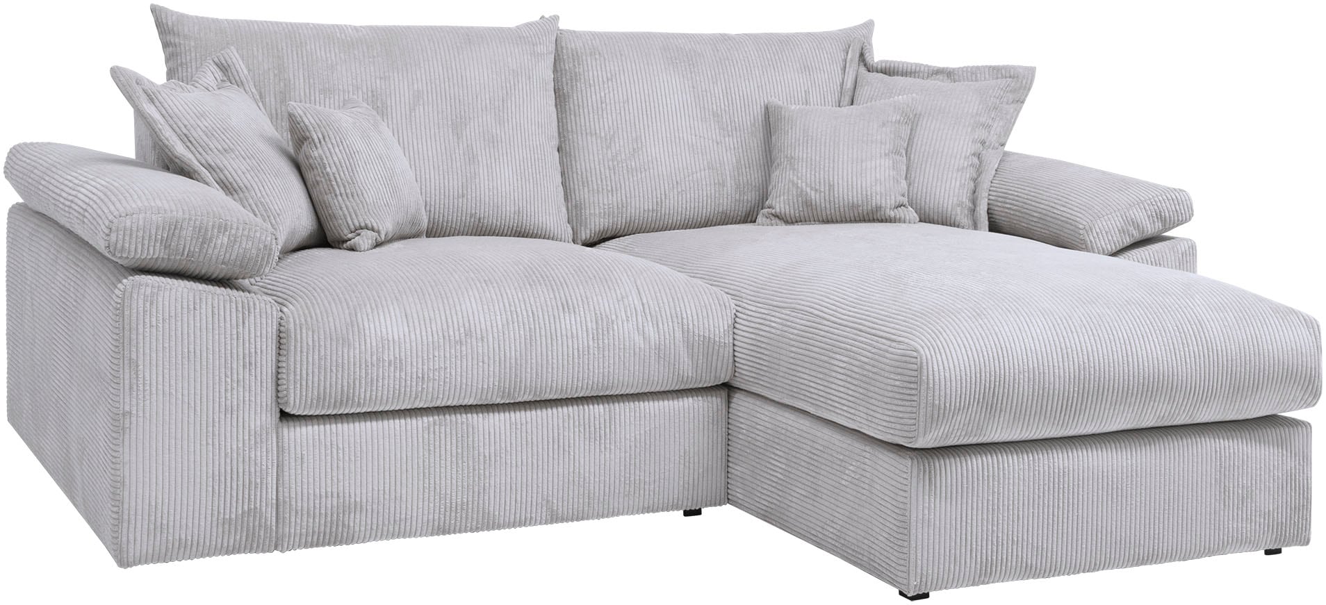 Home affaire Ecksofa »Soft&Cosy XL L-Form - Breite 246 cm«, Mega-Sofa, in Cord, Federkern-Polsterung