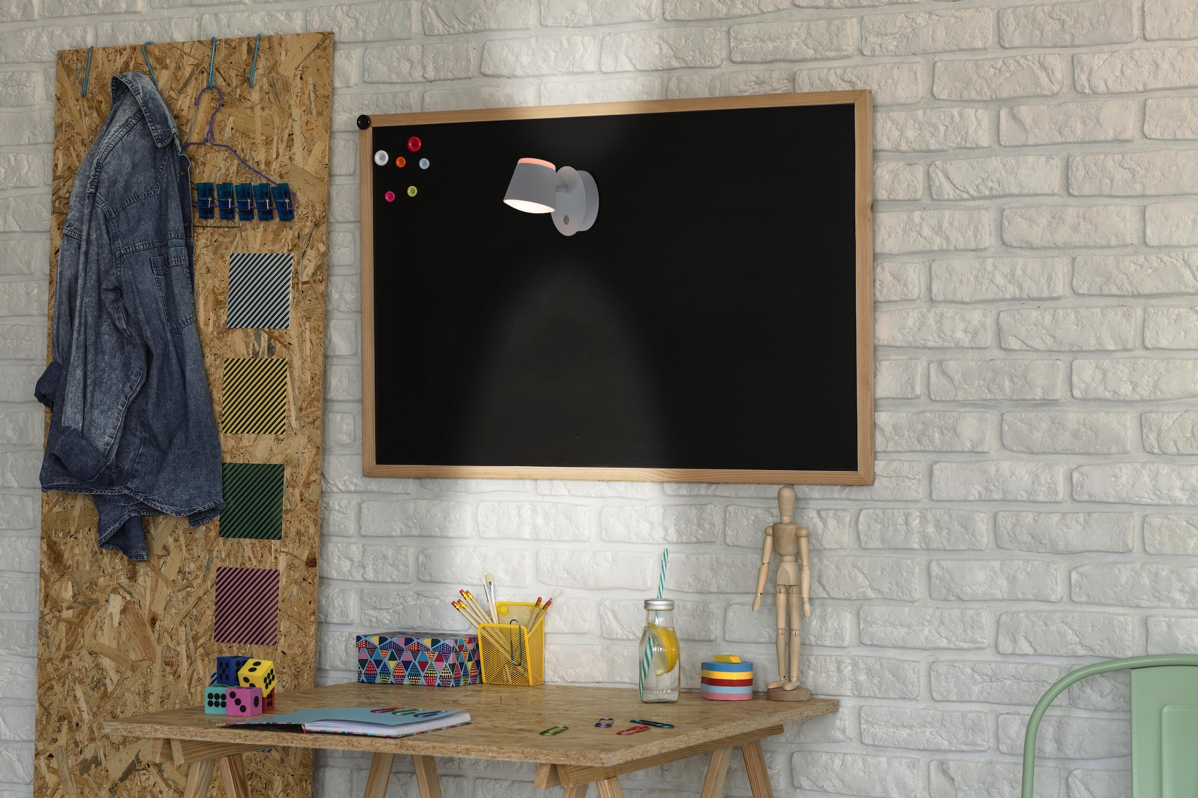 näve LED Wandleuchte »Tondo«, 1 flammig, Leuchtmittel LED-Modul | LED fest integriert, magnetisch, Akku Aufladung per USB-C Kabel, dimmbar per touch, Memory