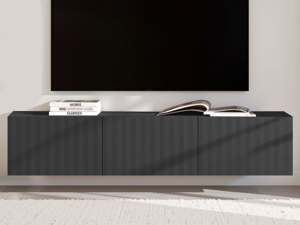 Home affaire Lowboard "Antibes TV-Lowboard, Breite 192/154/128 cm, TV-Schrank" TV-Kommode, 3D-Fronten, Push-To-Open-Funktion, Wandmonatage
