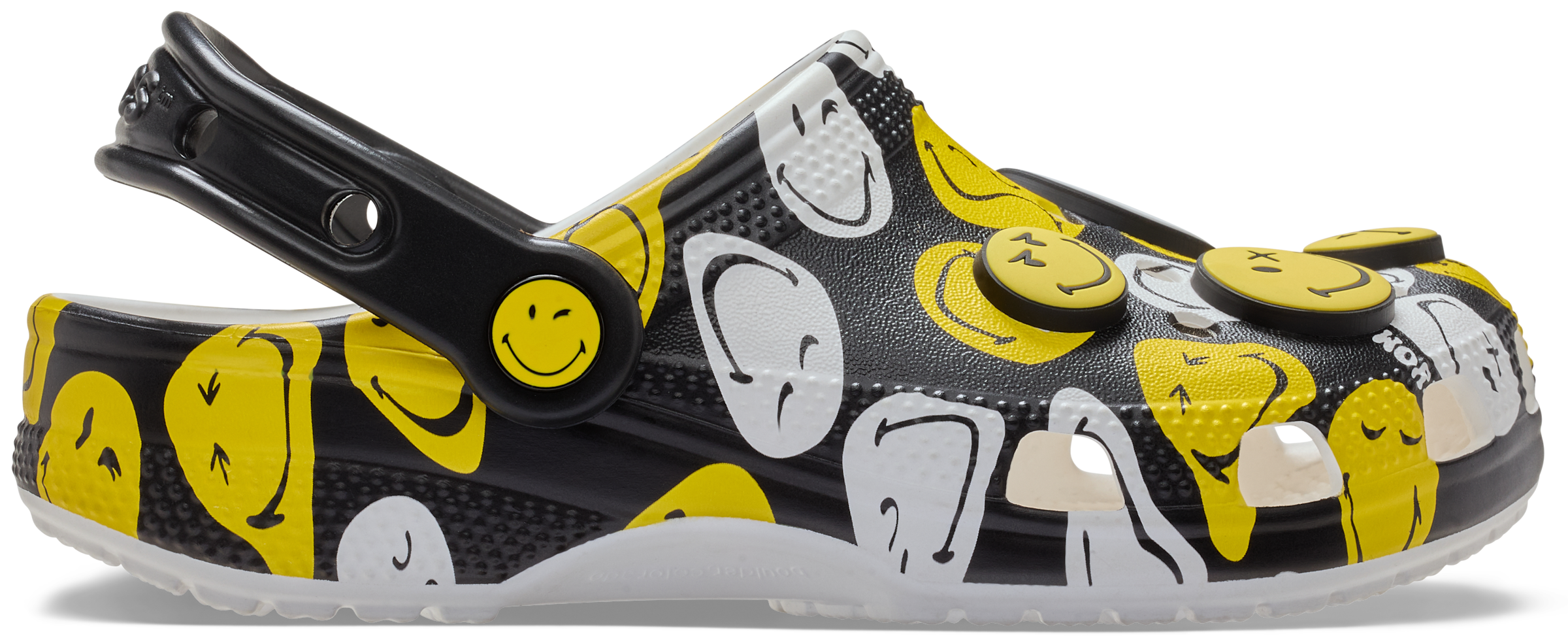 Crocs Clog »Smiley Classic Clog«  Hausschuh, Homeslipper mit allover Muster