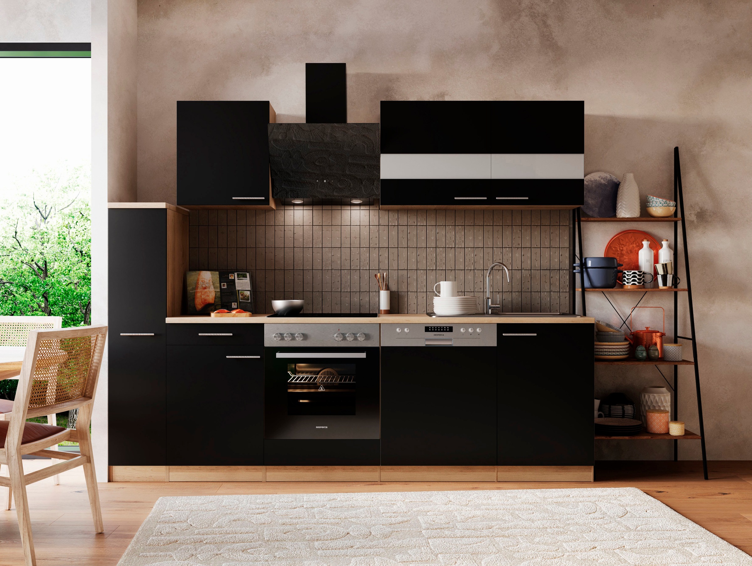 RESPEKTA Küche "Merle" Breite 250 cm, mit Soft-Close, in exklusiver Konfigu günstig online kaufen