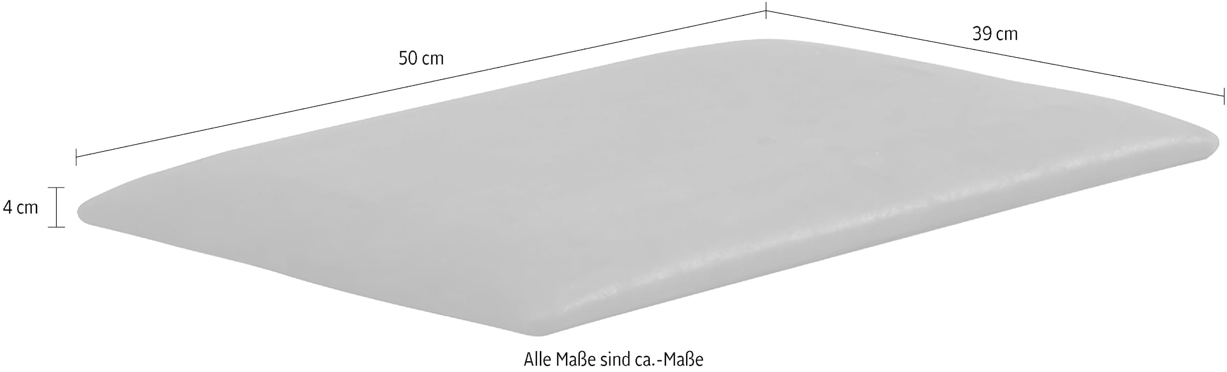 massivline&more Auflagekissen »Oviedo, Polster, Sitzkissen, Sitzpolster, Auflagepolster«, Sitzpolster lose (verschiebbar), B/H/T: 50x4x39 cm